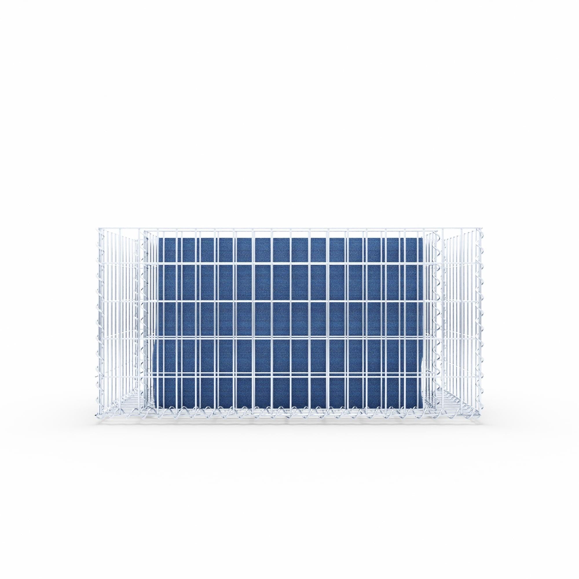 Högbädd, fyrkantig 100 cm x 50 cm x 50 cm (L x H x D), maskstorlek 5 x 10 cm, väggtjocklek 10 cm