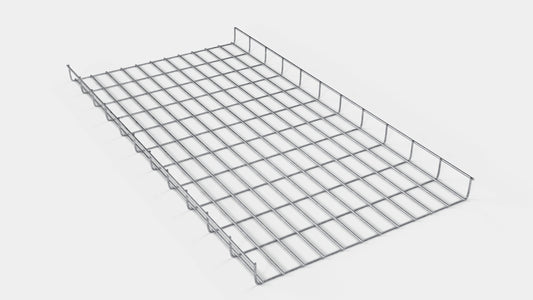 Chemin de câbles hauteur 110 cm, profondeur 5 cm, mailles 5 x 10 cm
