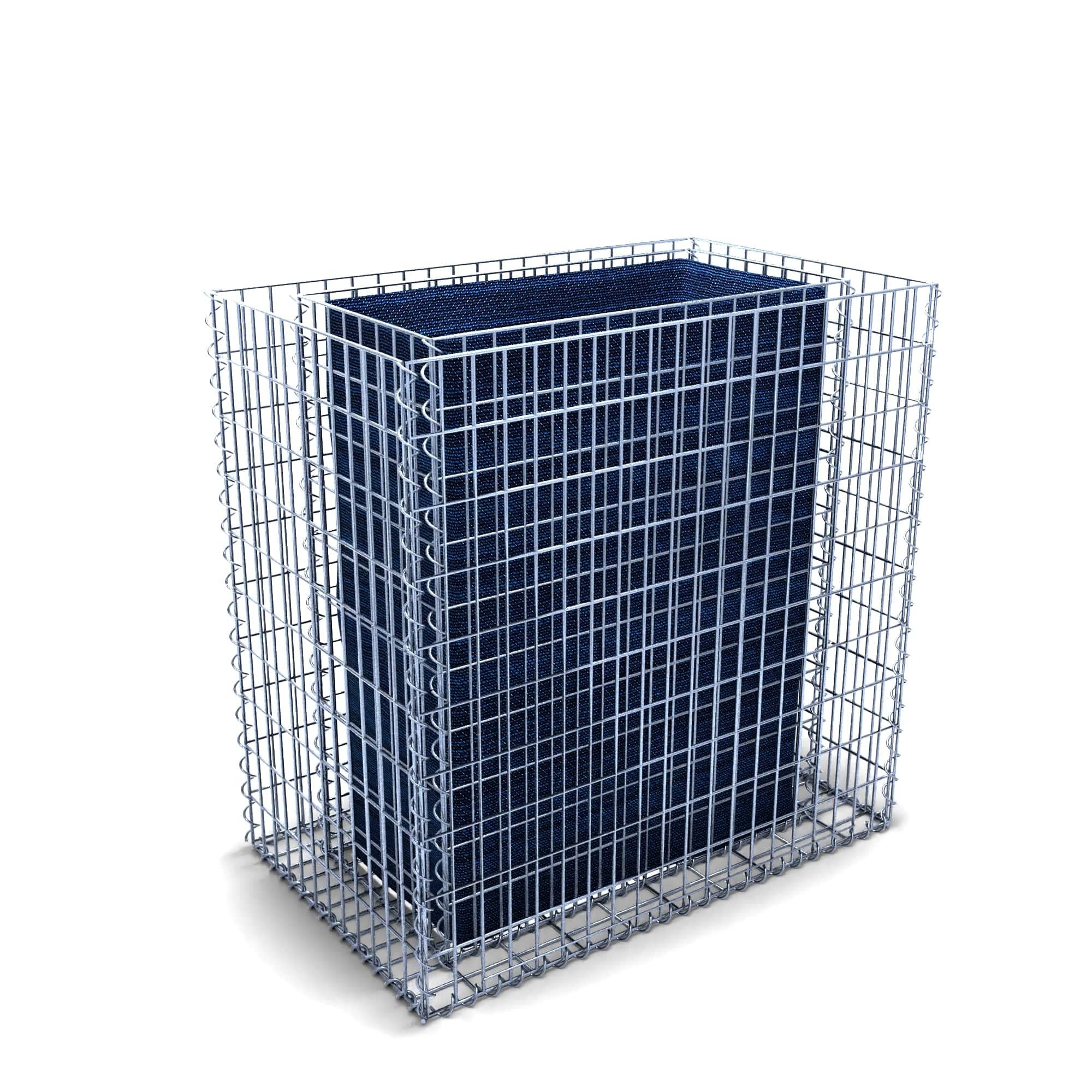 Högbädd, fyrkantig 100 cm x 100 cm x 60 cm (L x H x D), maskstorlek 5 x 10 cm, väggtjocklek 10 cm