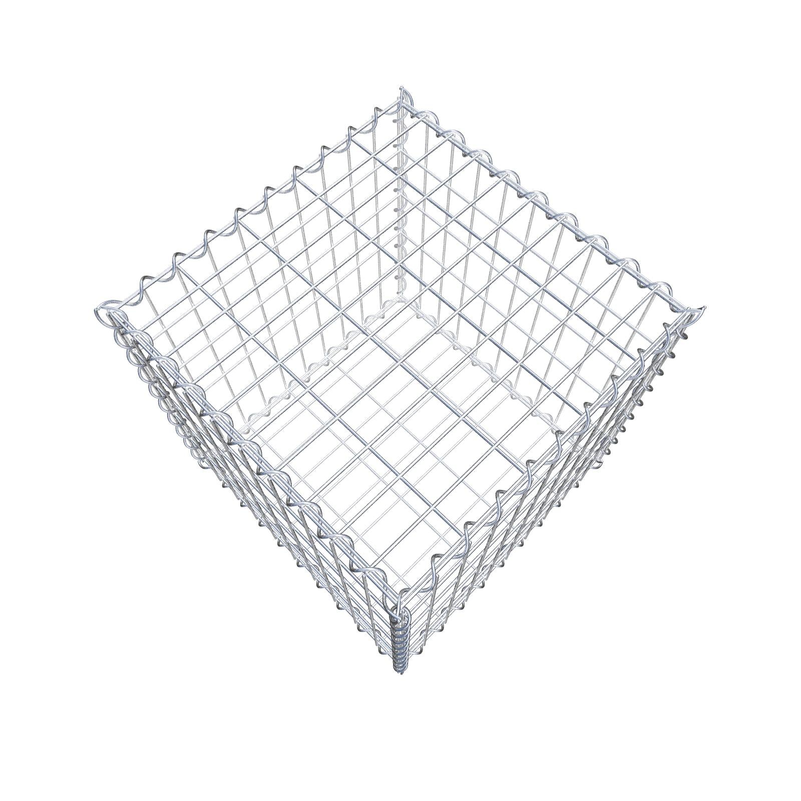 Gabion 50 cm x 50 cm x 50 cm (L x H x D), mesh size 5 cm x 10 cm, spiral
