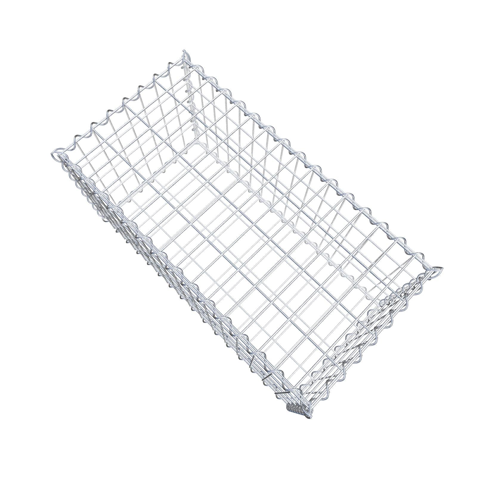 Schanskorf 80 cm x 40 cm x 40 cm (L x H x D), maaswijdte 5 cm x 10 cm, spiraalvormig