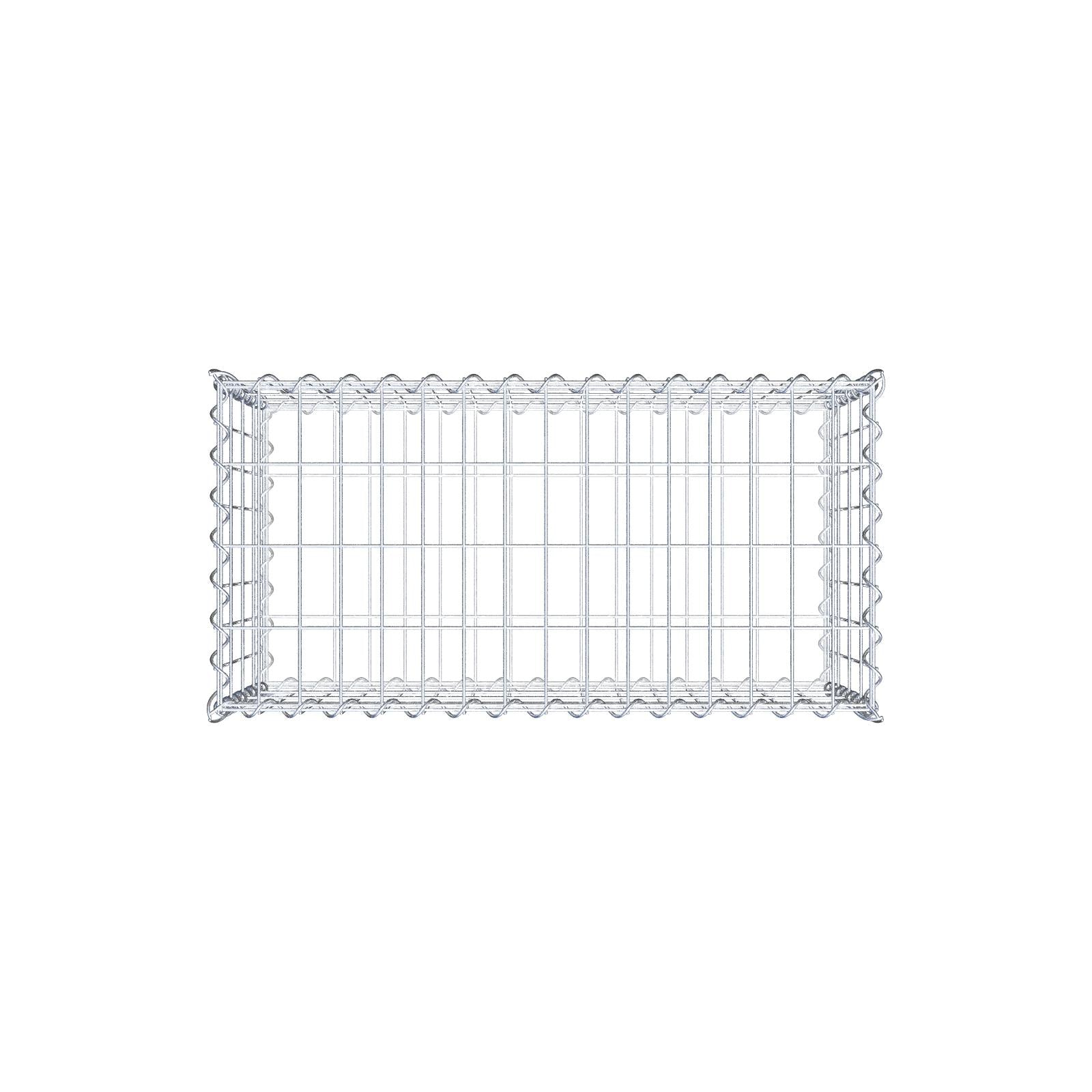Schanskorf 80 cm x 40 cm x 40 cm (L x H x D), maaswijdte 5 cm x 10 cm, spiraalvormig
