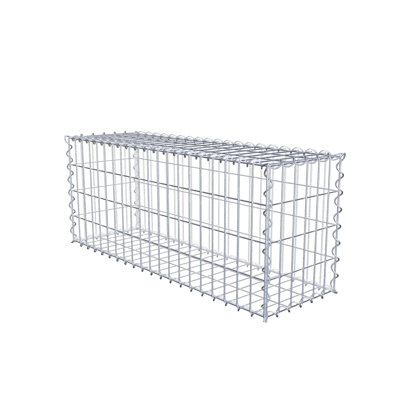 Gabione 100 cm x 40 cm x 30 cm (L x H x T), Maschenweite 5 cm x 10 cm, Spirale