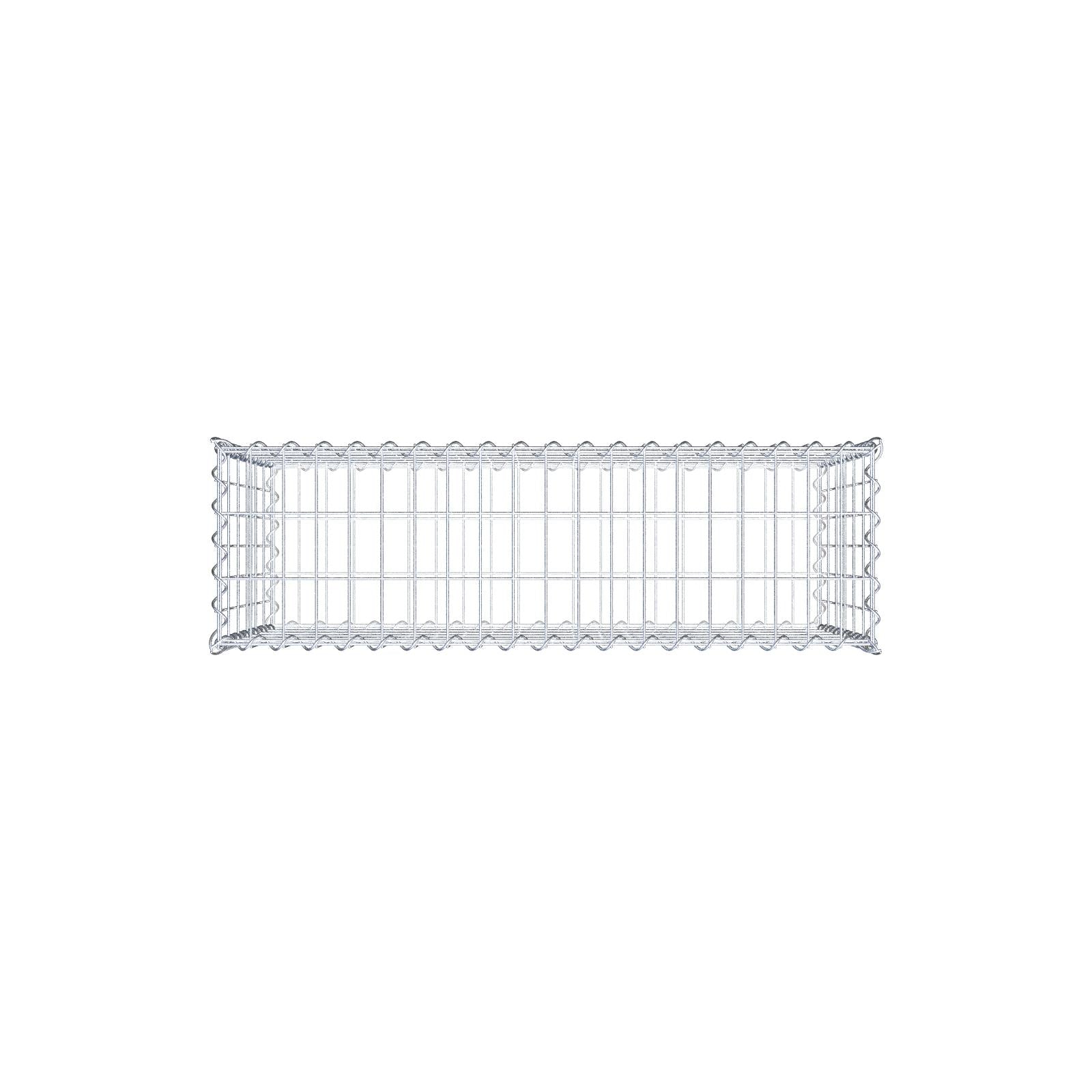 Gabion 100 cm x 60 cm x 30 cm (L x H x D), maskestørrelse 5 cm x 10 cm, spiral