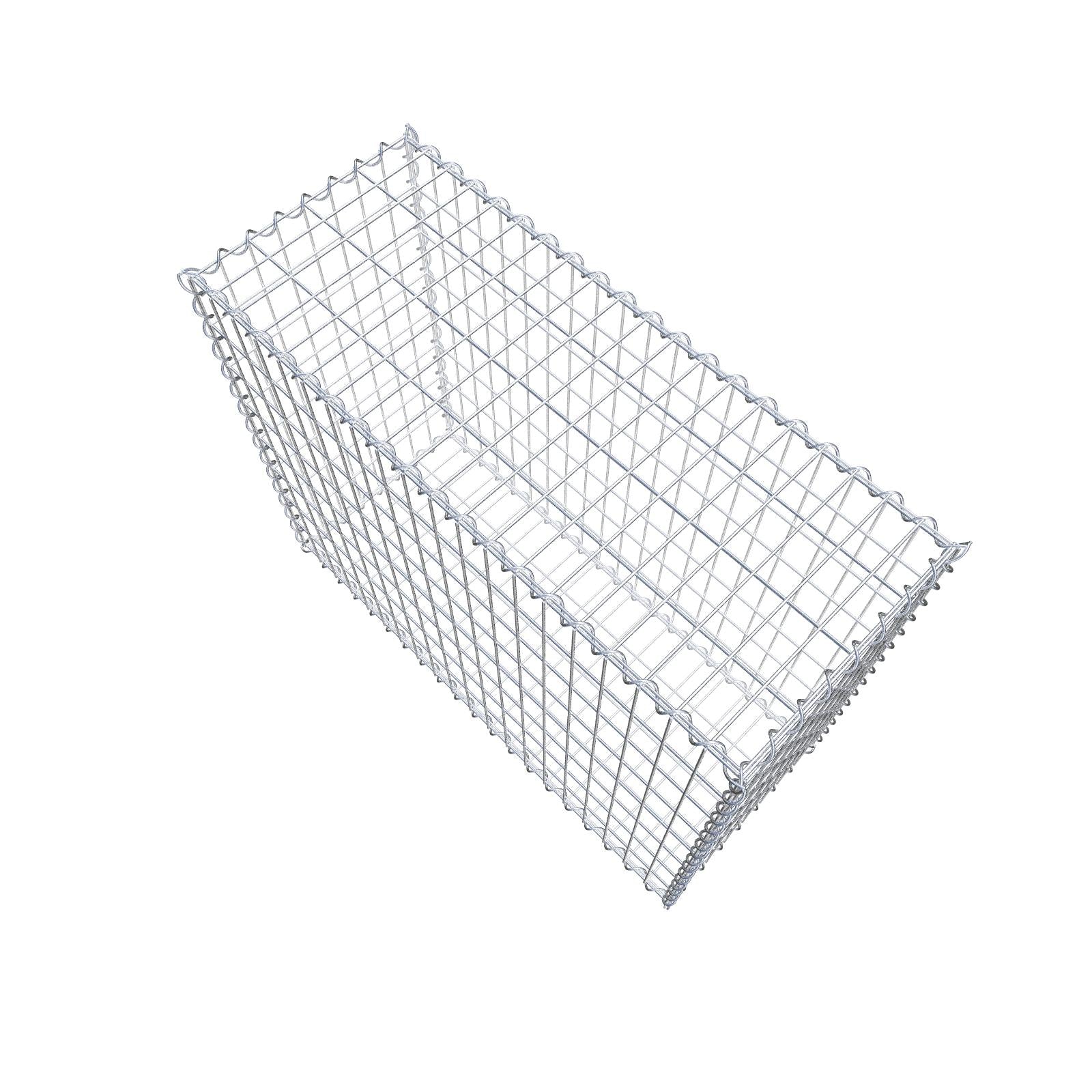 Gabion 100 cm x 80 cm x 40 cm (L x H x D), maskstorlek 5 cm x 10 cm, spiral