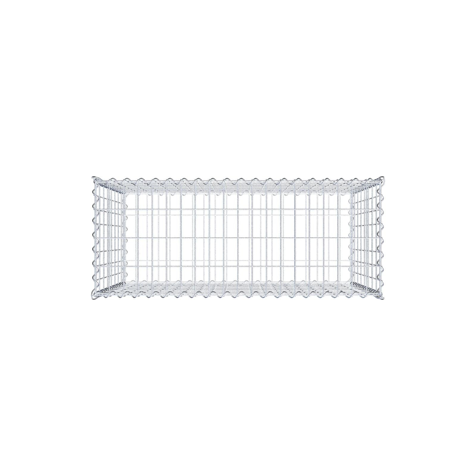 Gabion 100 cm x 80 cm x 40 cm (L x H x D), maskstorlek 5 cm x 10 cm, spiral