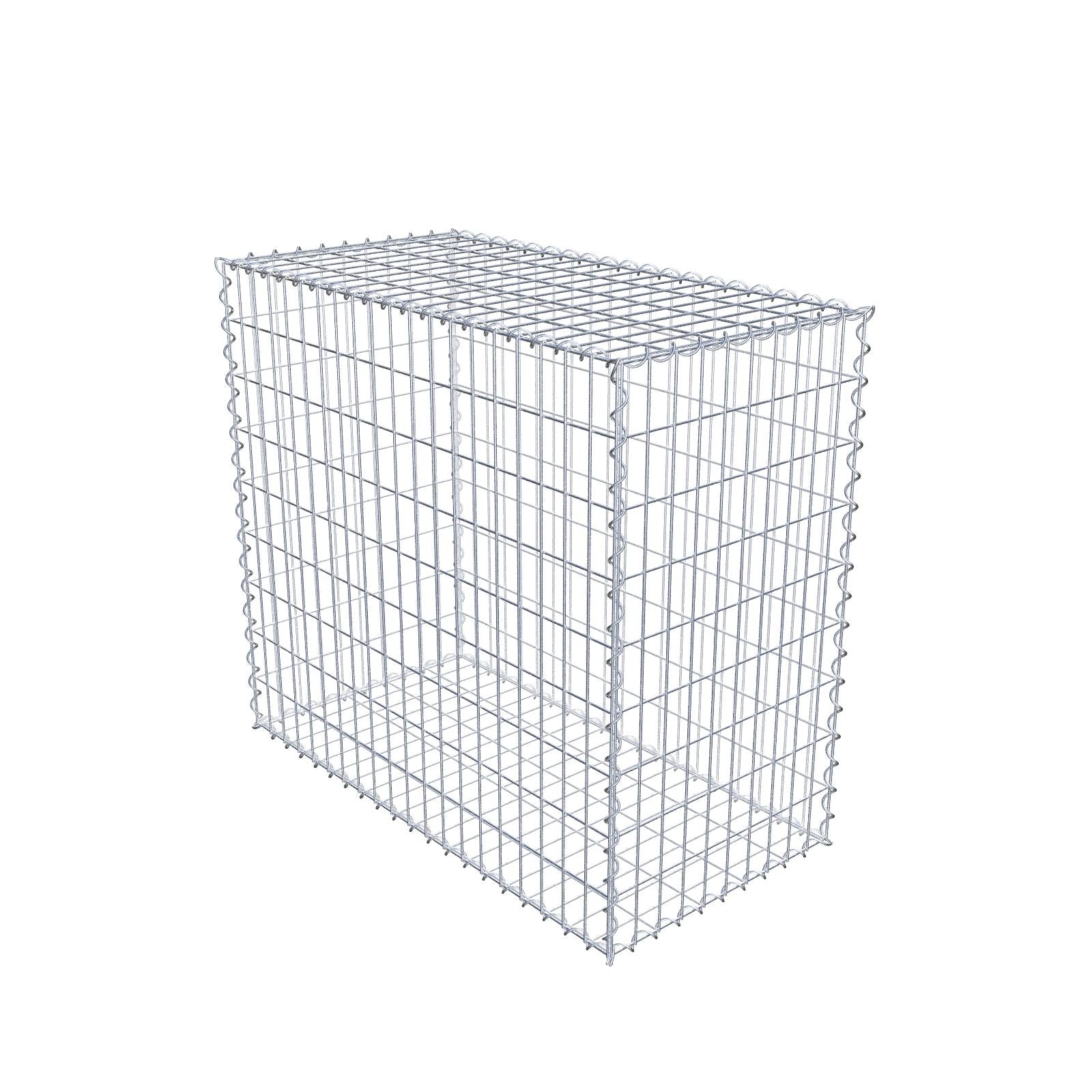 Gabião 100 cm x 90 cm x 50 cm (C x A x P), malhagem 5 cm x 10 cm, espiral