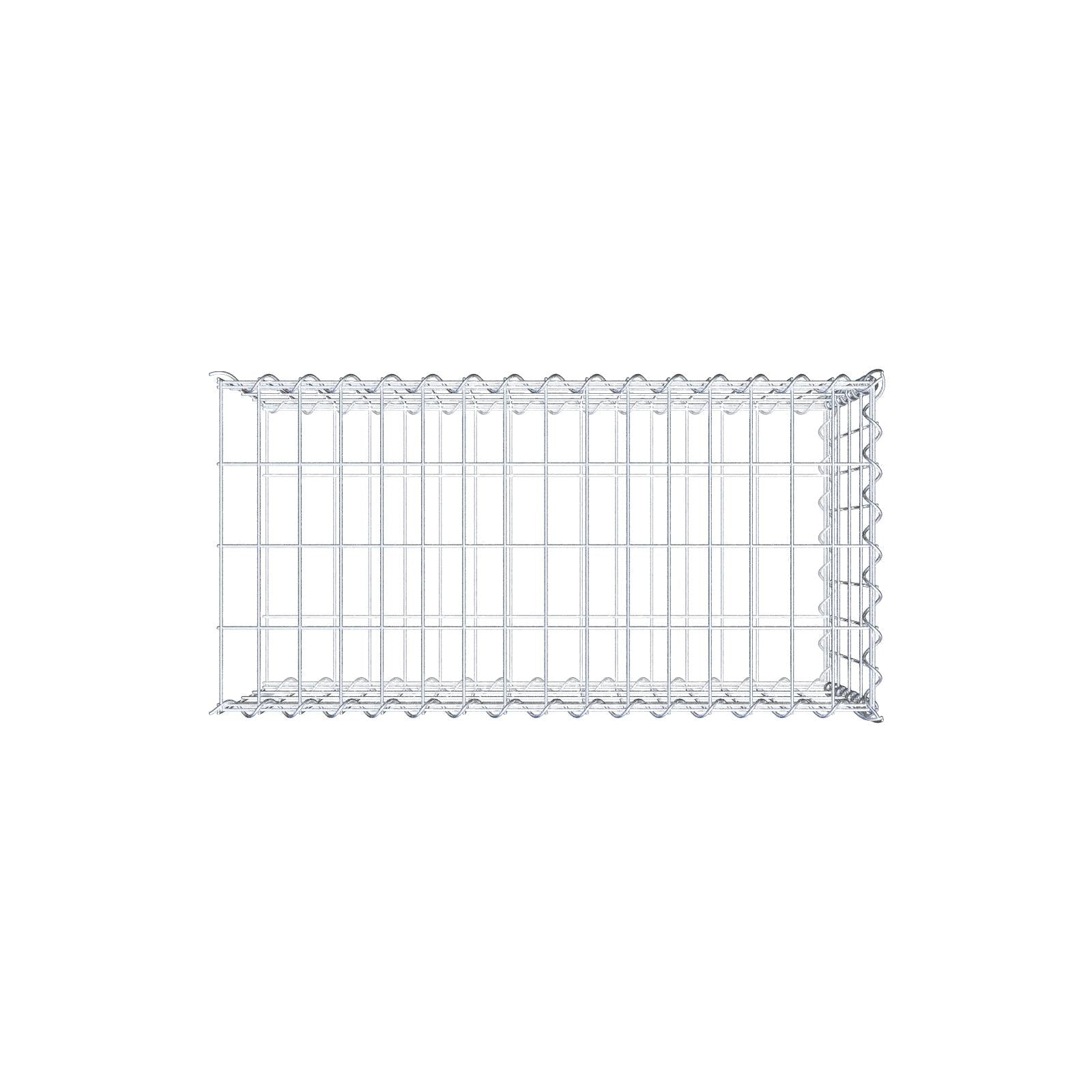 Gabbione aggiuntivo tipo 2 80 cm x 40 cm x 40 cm (L x H x P), dimensione maglia 5 cm x 10 cm, a spirale