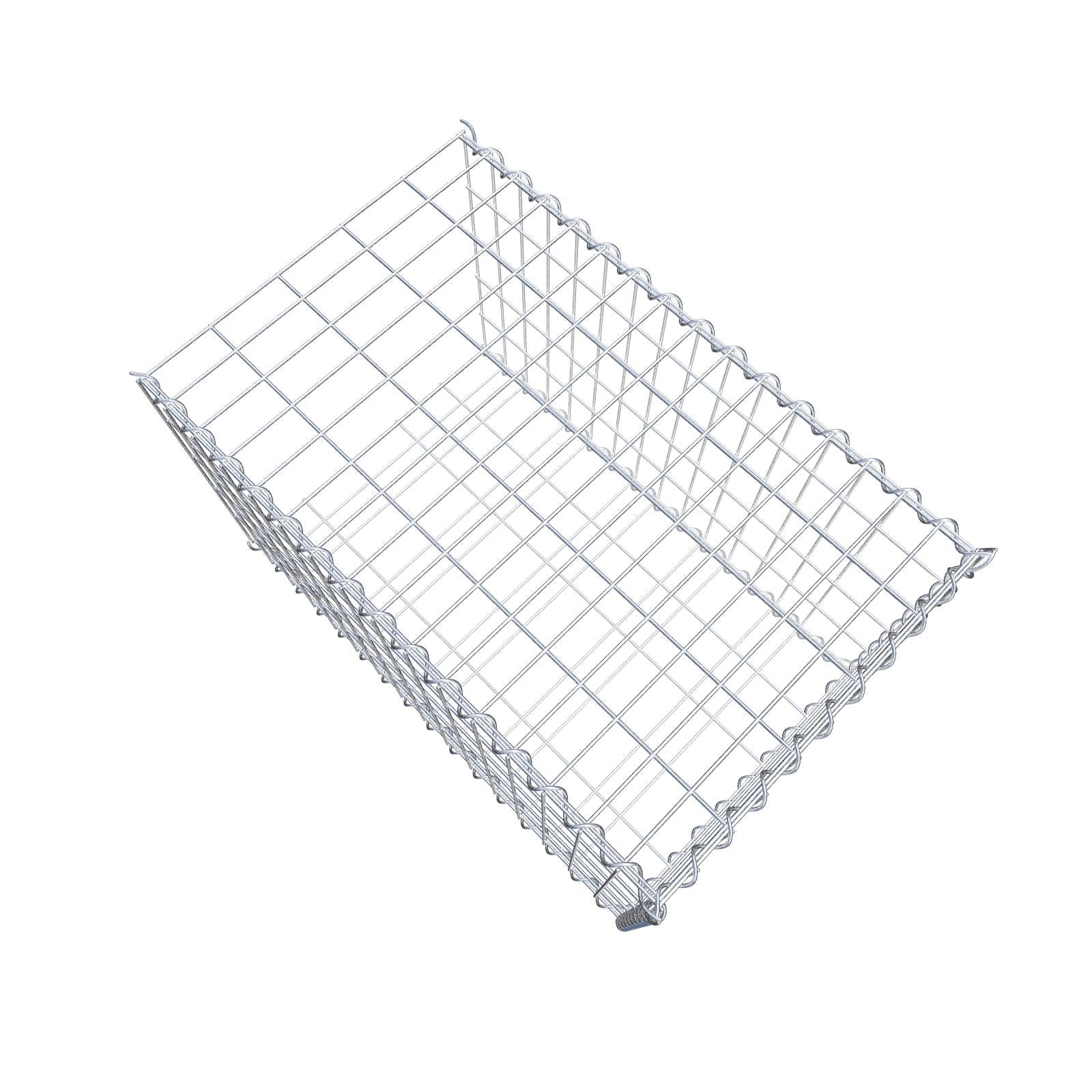 Gabião tipo 2 80 cm x 50 cm x 50 cm (C x A x P), malhagem 5 cm x 10 cm, espiral