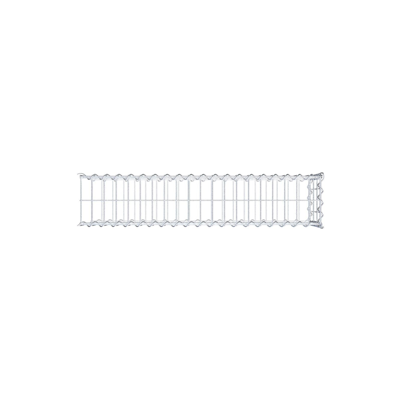 Gabião tipo 2 100 cm x 30 cm x 20 cm (C x A x P), malhagem 5 cm x 10 cm, espiral