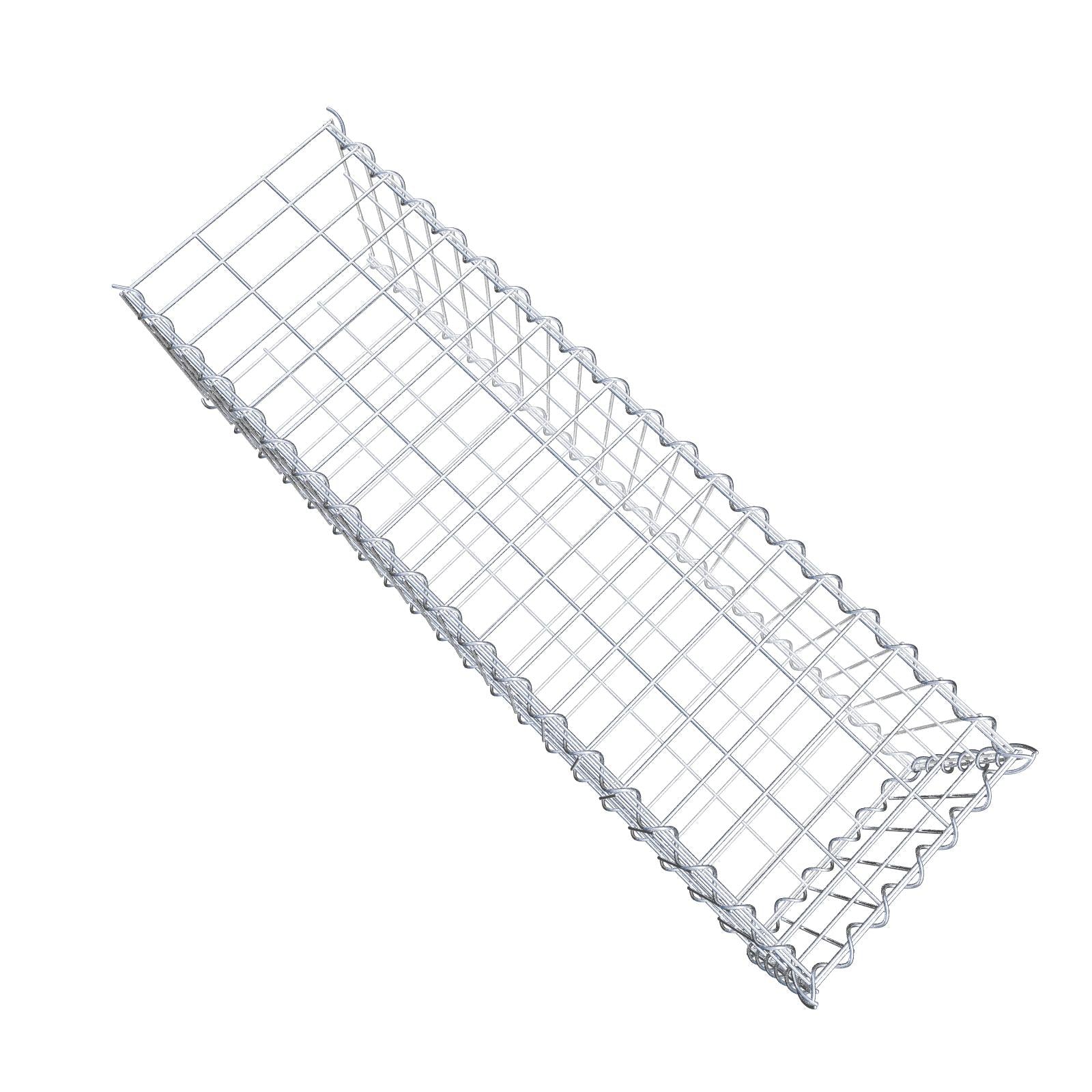 Tilläggsgabion typ 2 100 cm x 30 cm x 30 cm (L x H x D), maskstorlek 5 cm x 10 cm, spiral