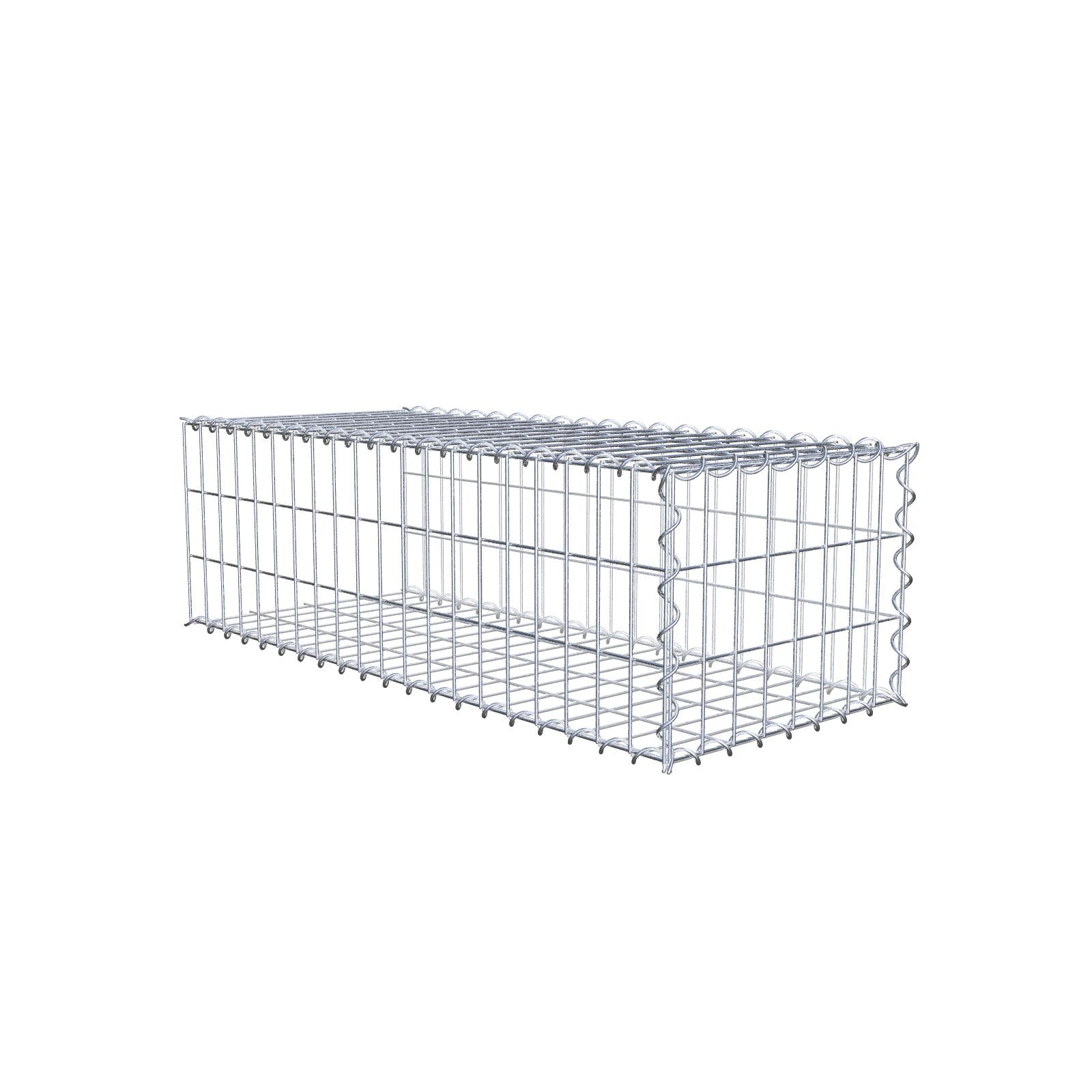 Gabião tipo 2 100 cm x 30 cm x 40 cm (C x A x P), malhagem 5 cm x 10 cm, espiral