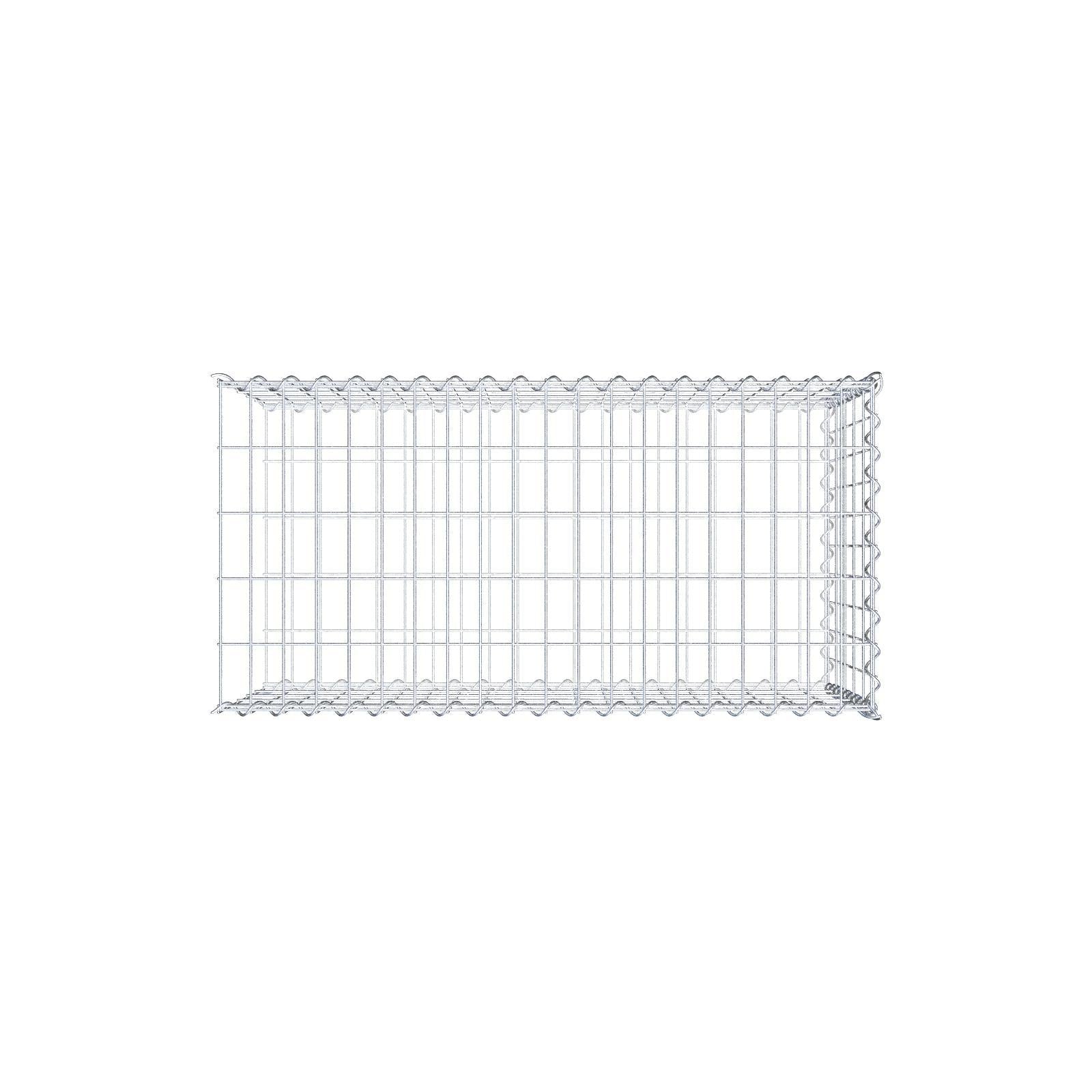 Extra gabion typ 2 100 cm x 50 cm x 50 cm (L x H x D), maskstorlek 5 cm x 10 cm, spiral