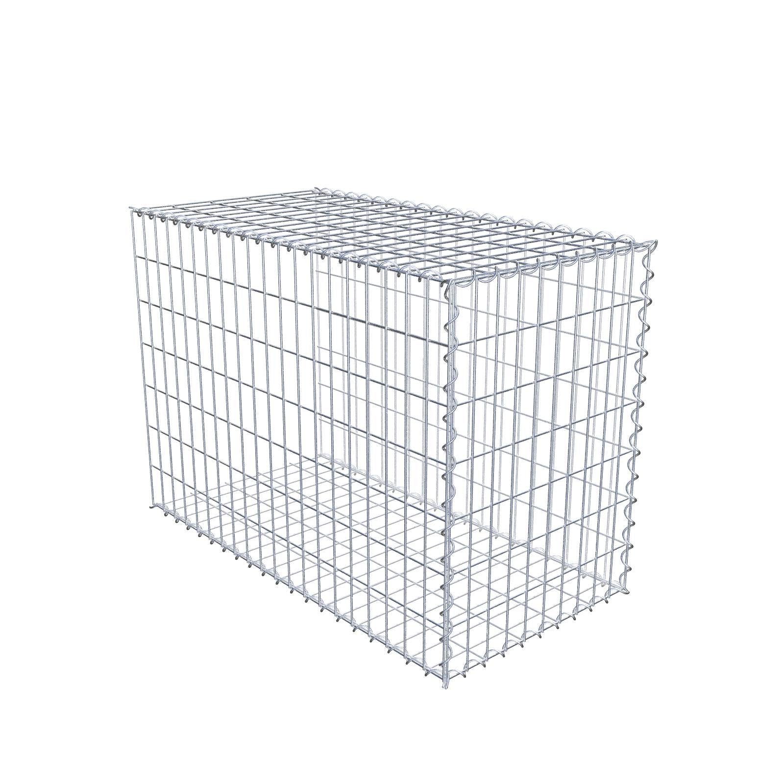 Opvokset gabion type 2 100 cm x 70 cm x 50 cm (L x H x D), maskestørrelse 5 cm x 10 cm, spiral