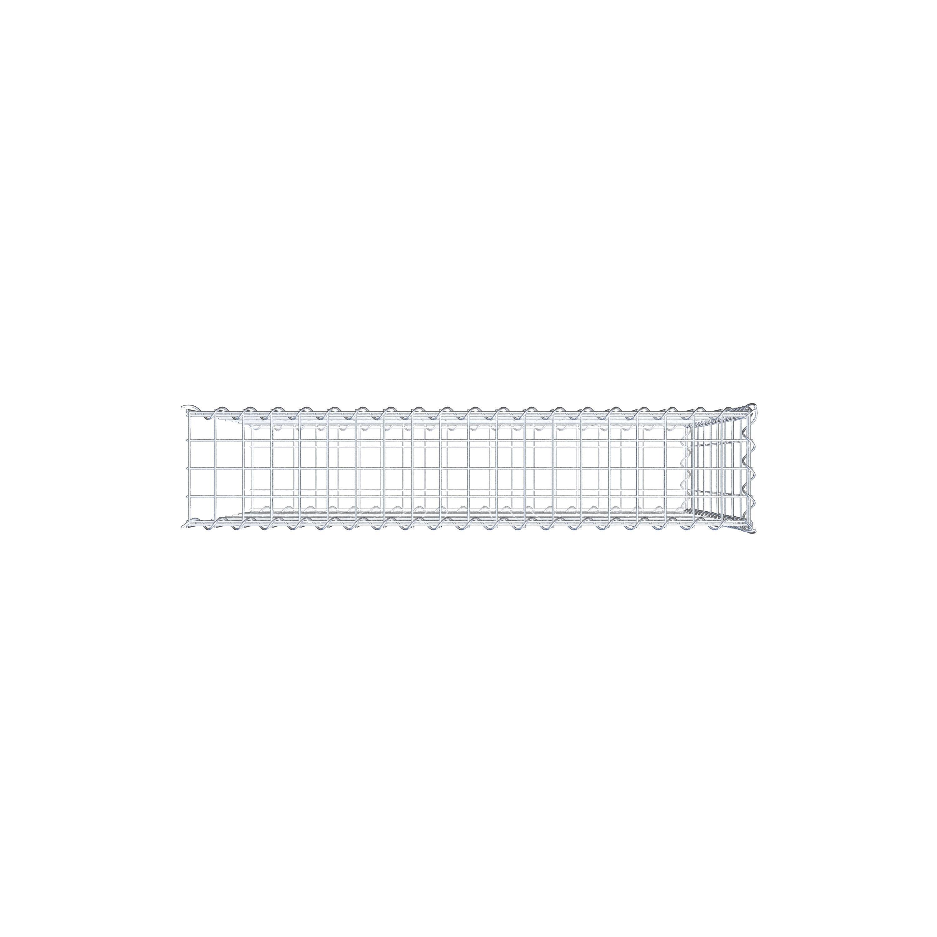 Grown-on gabion type 2 100 cm x 90 cm x 20 cm (L x H x D), mesh size 5 cm x 10 cm, spiral