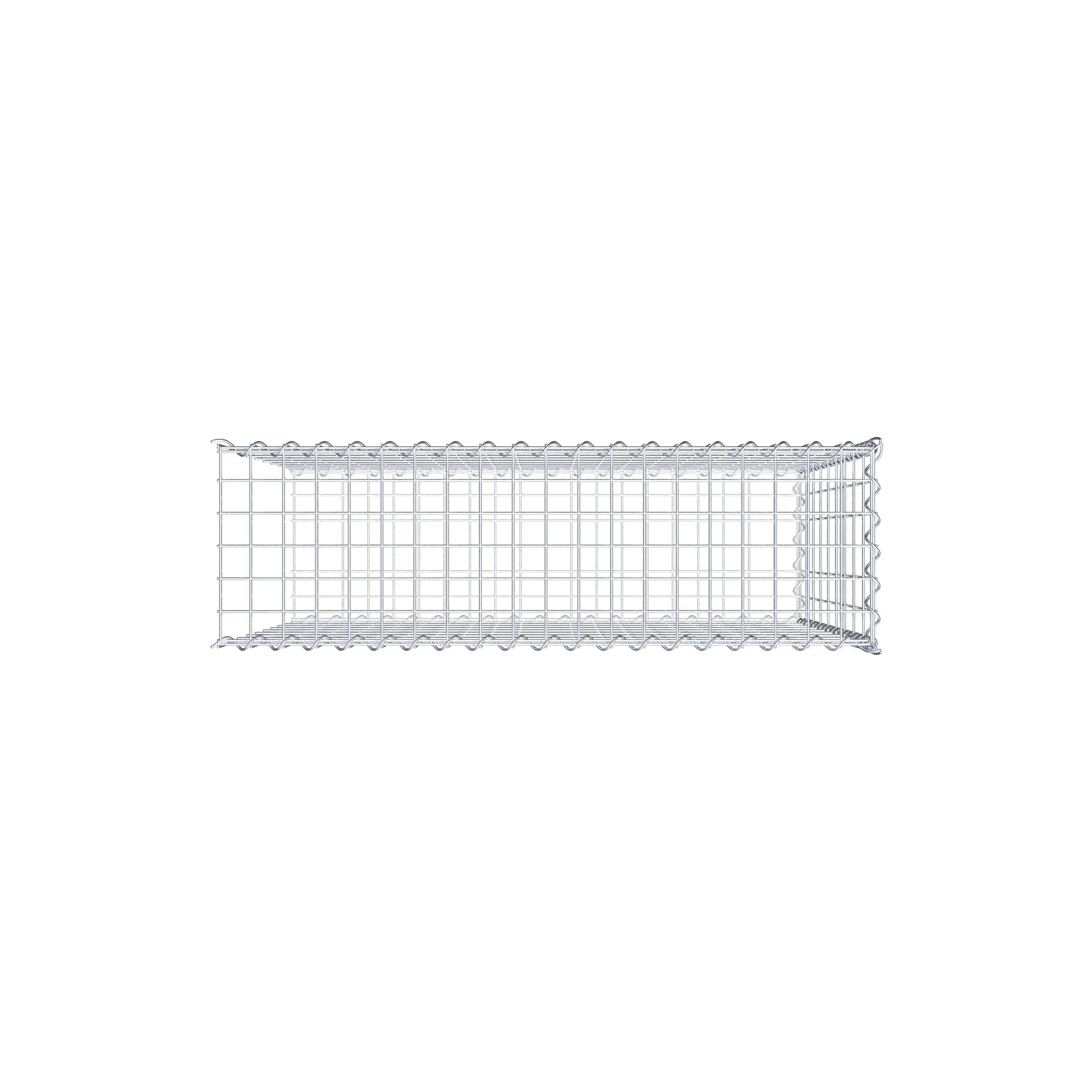 Påväxt gabion typ 2 100 cm x 90 cm x 30 cm (L x H x D), maskstorlek 5 cm x 10 cm, spiral