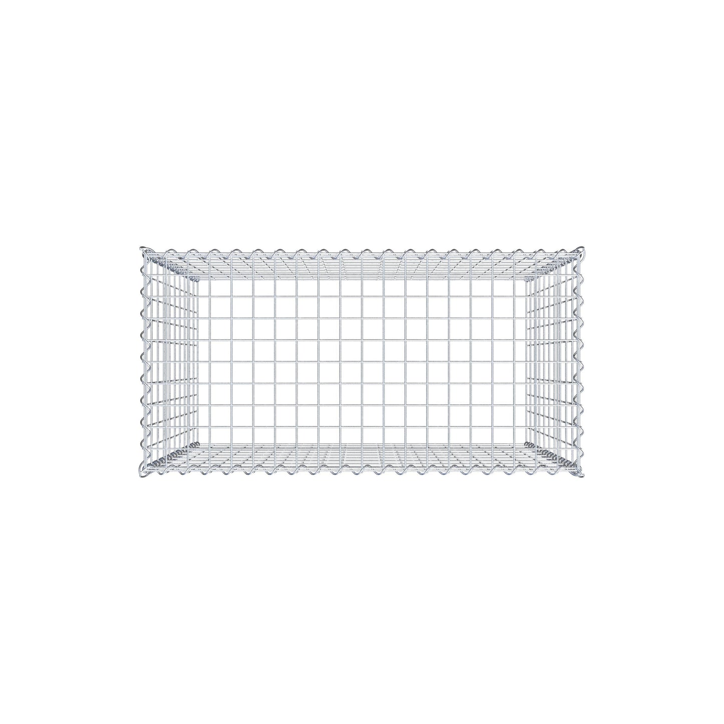Grown-on gabion type 3 100 cm x 100 cm x 50 cm (L x H x D), mesh size 5 cm x 10 cm, spiral