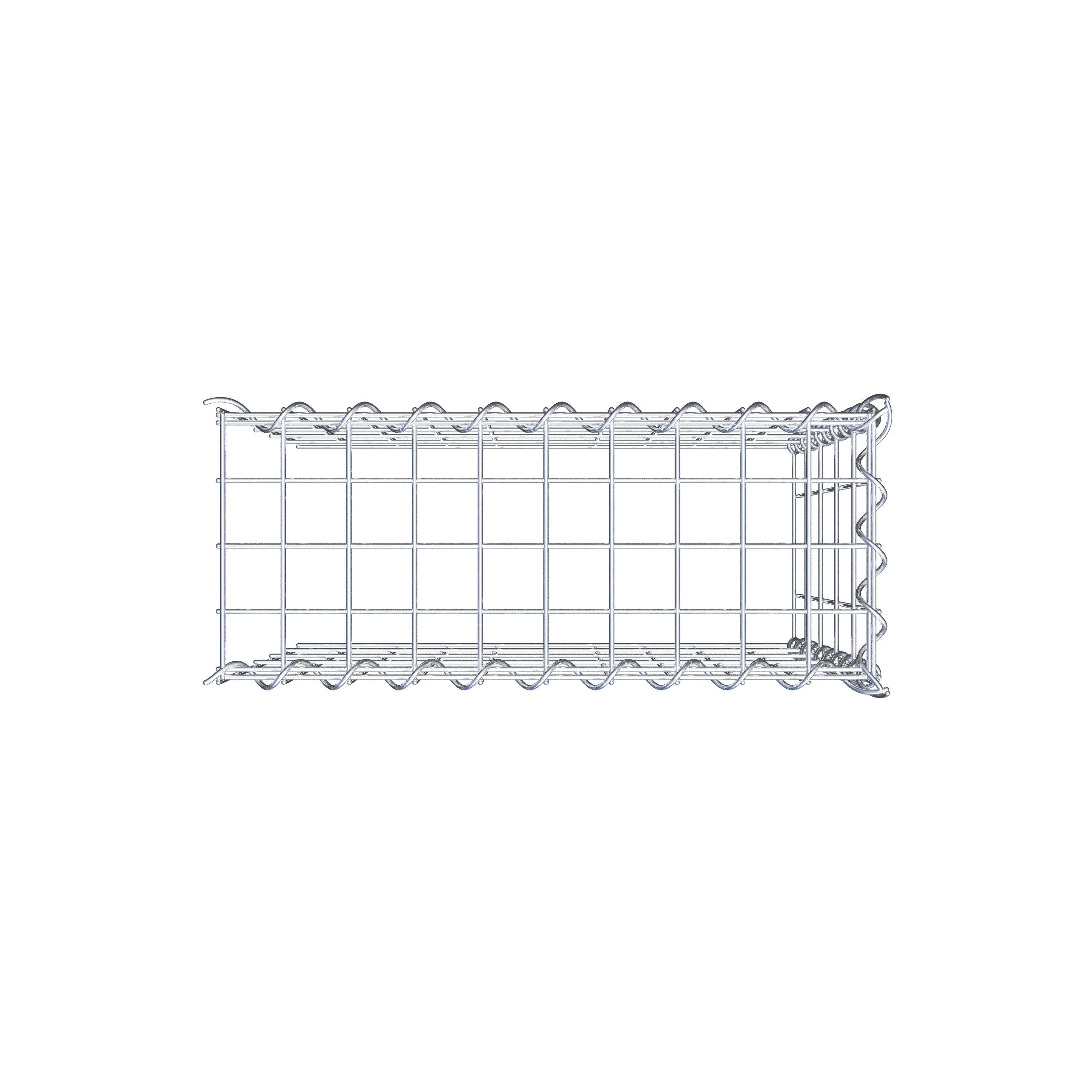 Gabion rapporté type 4 50 cm x 50 cm x 20 cm (L x H x P), mailles 5 cm x 10 cm, spirale