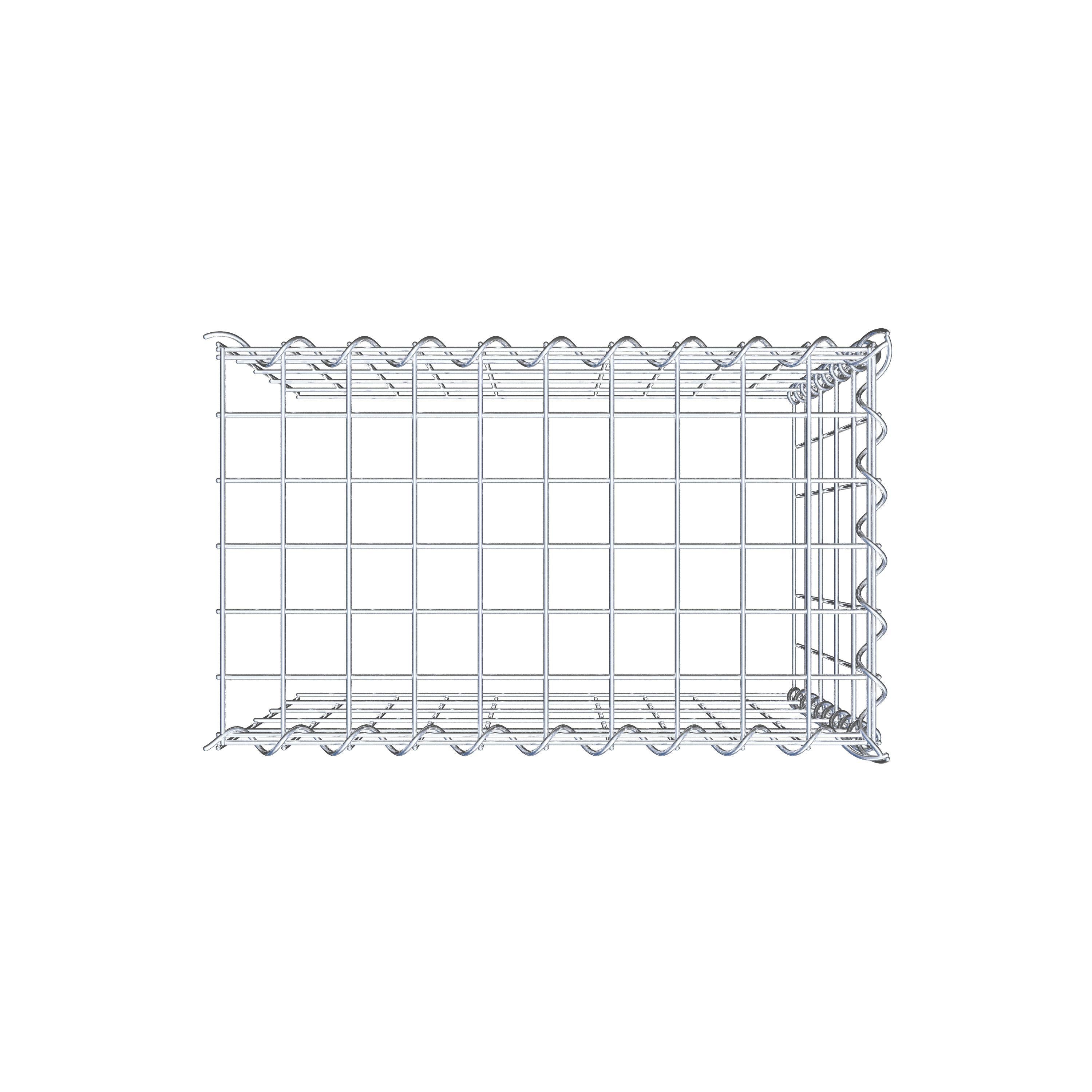 Påväxt gabion typ 4 50 cm x 50 cm x 30 cm (L x H x D), maskstorlek 5 cm x 10 cm, spiral