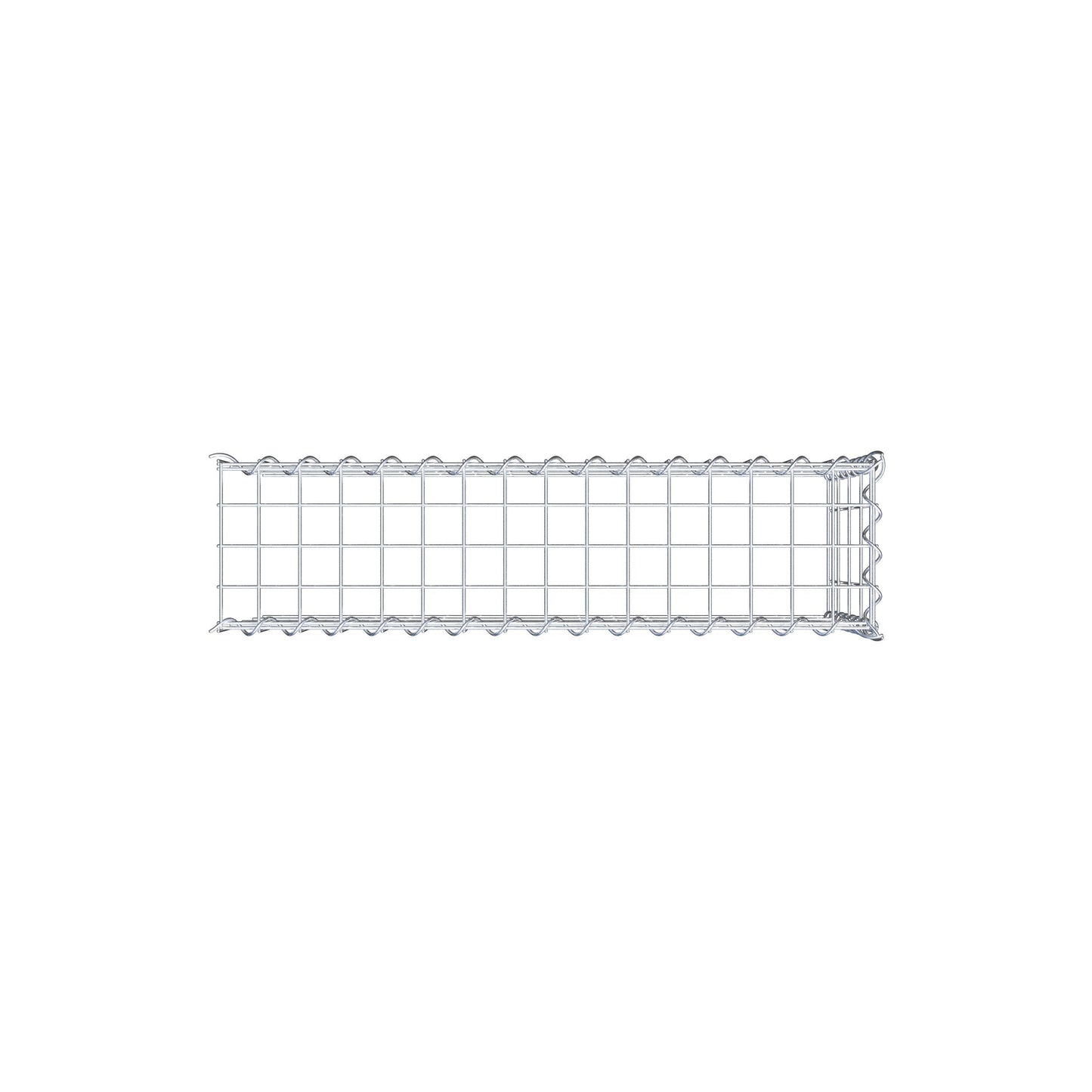 Gabion rapporté type 4 80 cm x 40 cm x 20 cm (L x H x P), mailles 5 cm x 10 cm, spirale