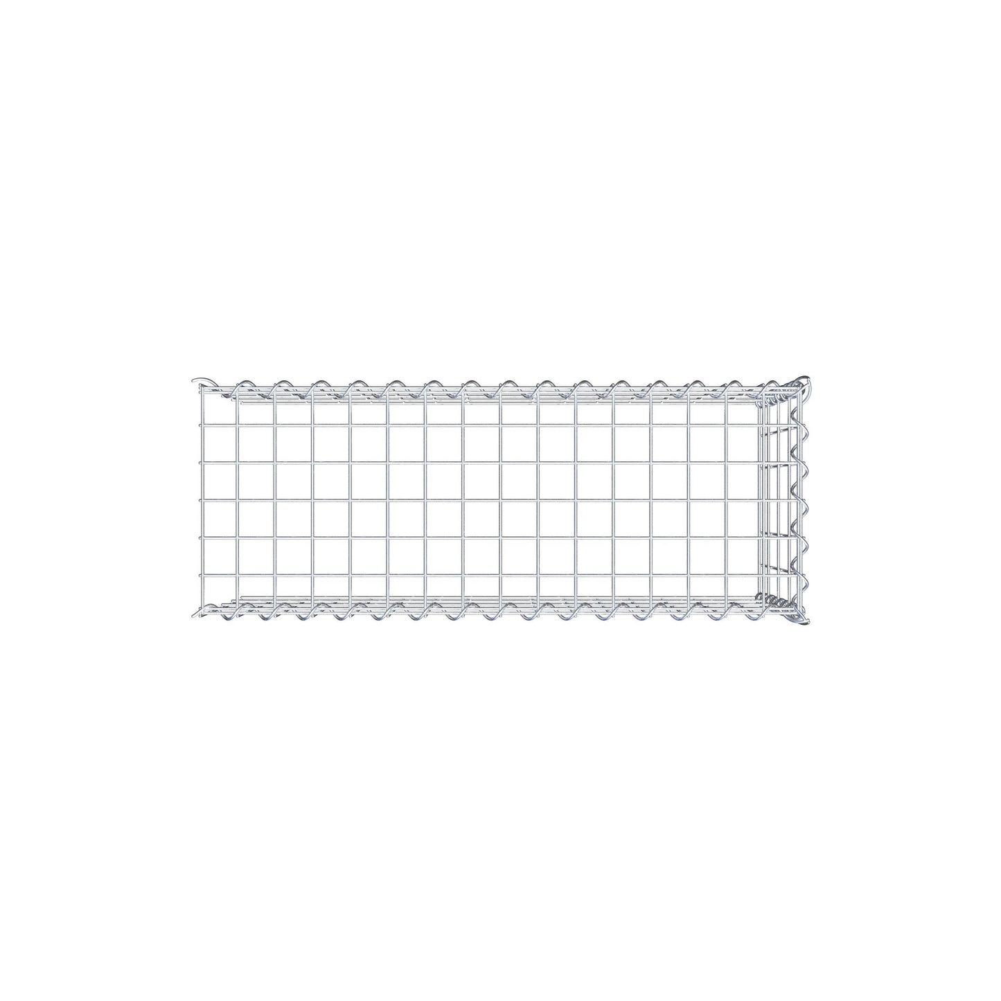 Gabion rapporté type 4 80 cm x 40 cm x 30 cm (L x H x P), mailles 5 cm x 10 cm, spirale