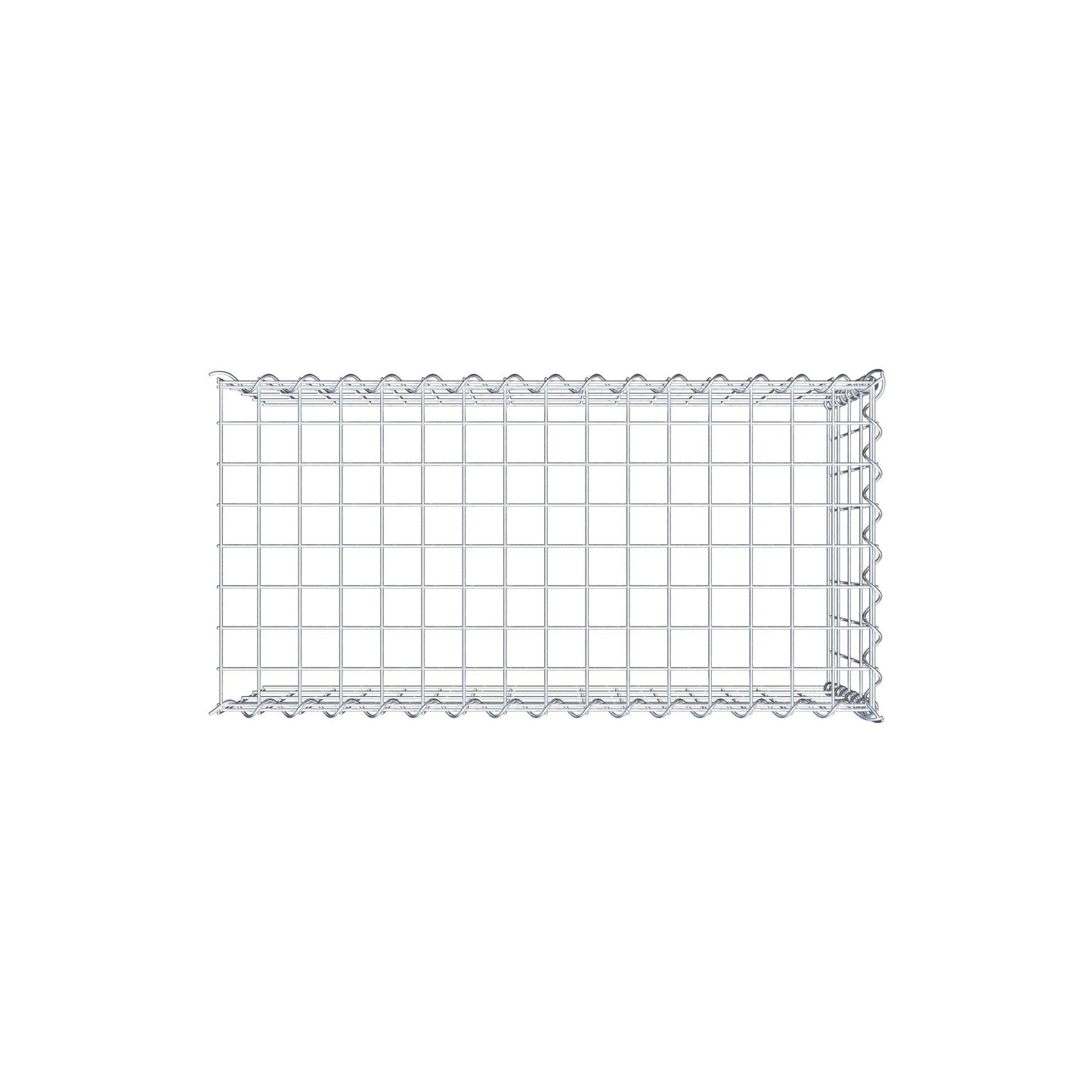 Gabion rapporté type 4 80 cm x 40 cm x 40 cm (L x H x P), mailles 5 cm x 10 cm, spirale