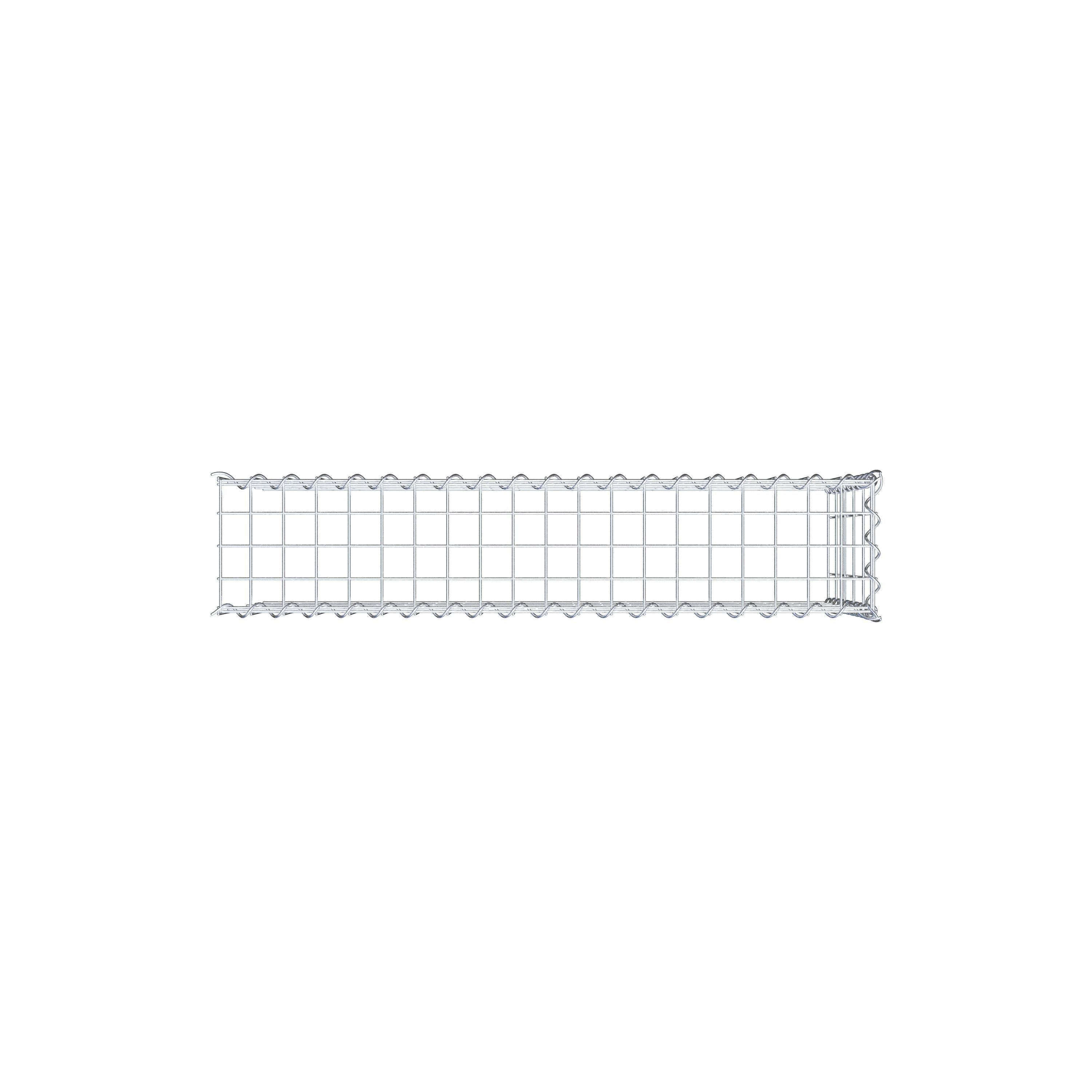 Gabião Tipo 4 100 cm x 50 cm x 20 cm (C x A x P), malhagem 5 cm x 10 cm, espiral