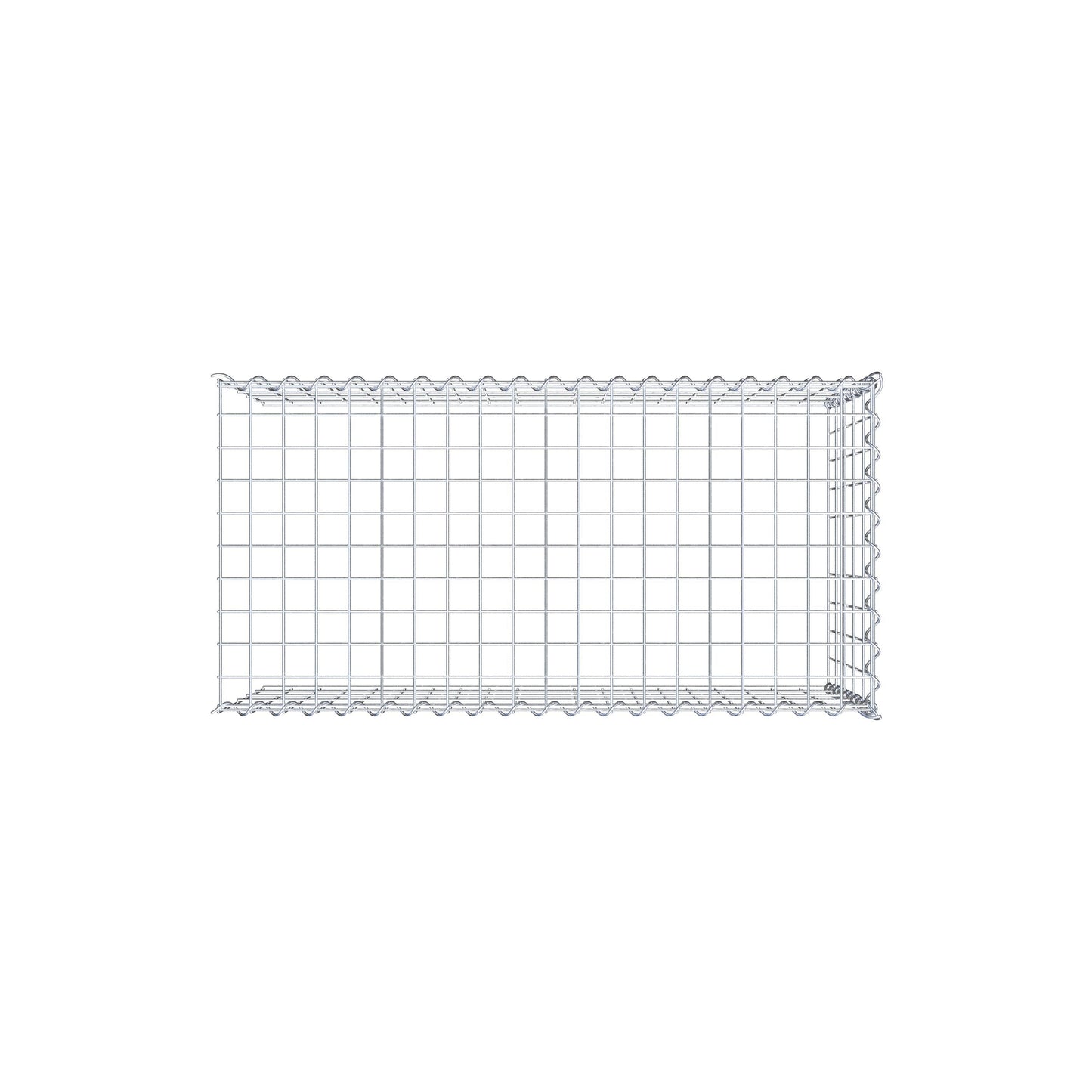 Grown-on gabion type 4 100 cm x 50 cm x 50 cm (L x H x D), mesh size 5 cm x 10 cm, spiral