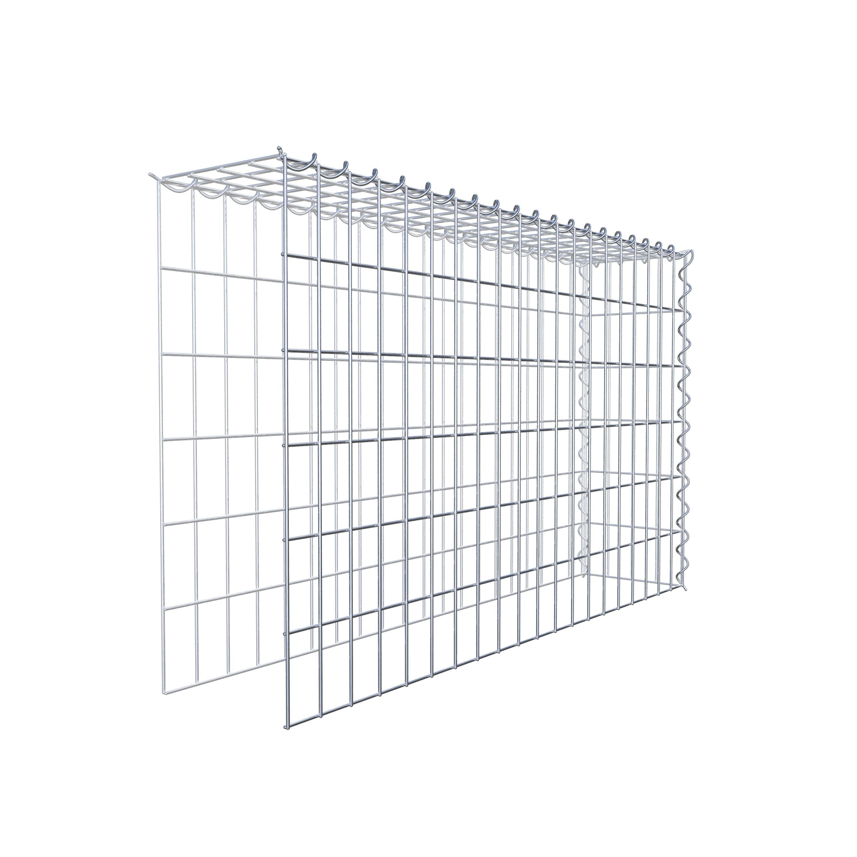 Gabião Tipo 4 100 cm x 60 cm x 20 cm (C x A x P), malhagem 5 cm x 10 cm, espiral