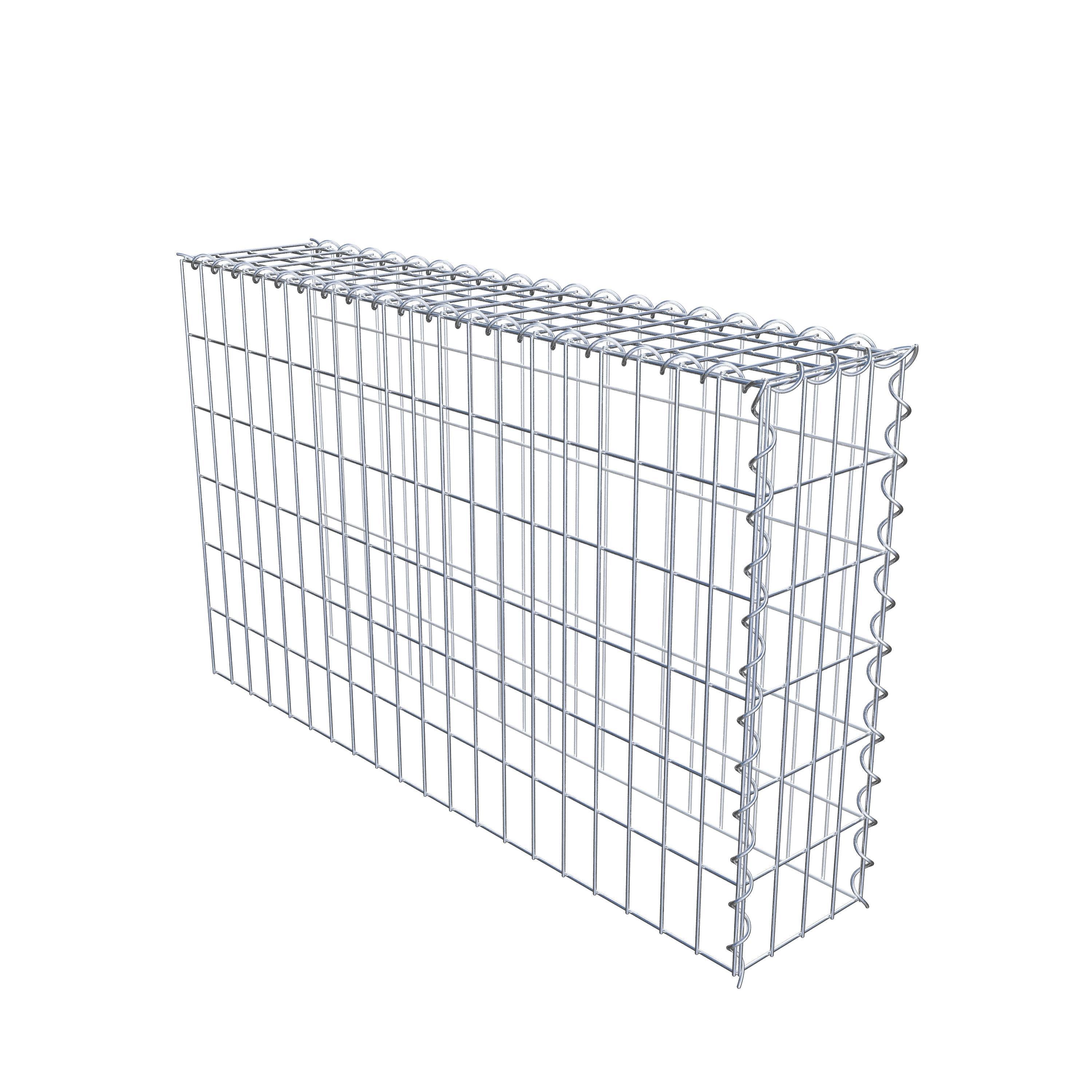 Gabião Tipo 4 100 cm x 60 cm x 20 cm (C x A x P), malhagem 5 cm x 10 cm, espiral