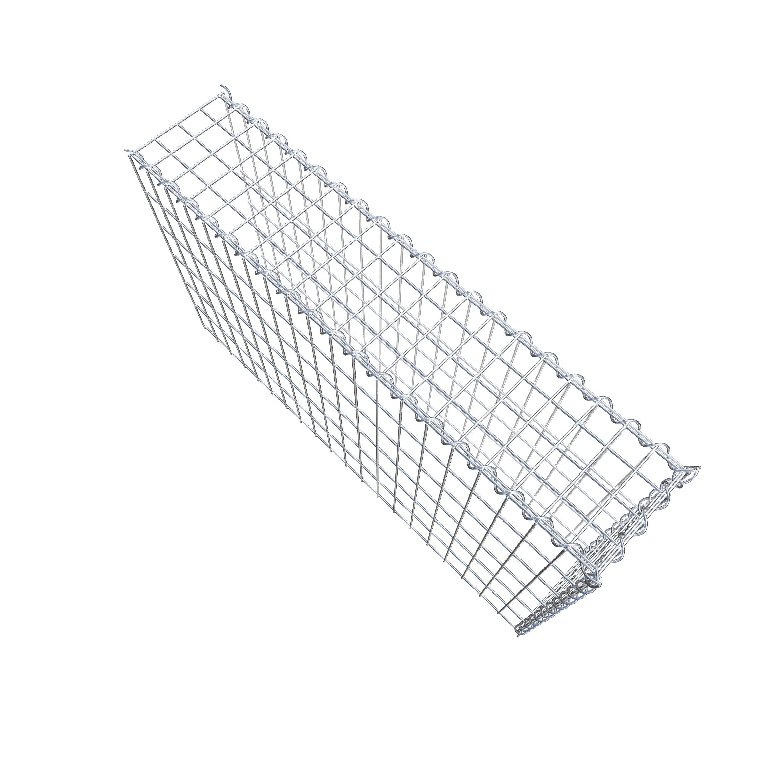 Gabião Tipo 4 100 cm x 60 cm x 20 cm (C x A x P), malhagem 5 cm x 10 cm, espiral
