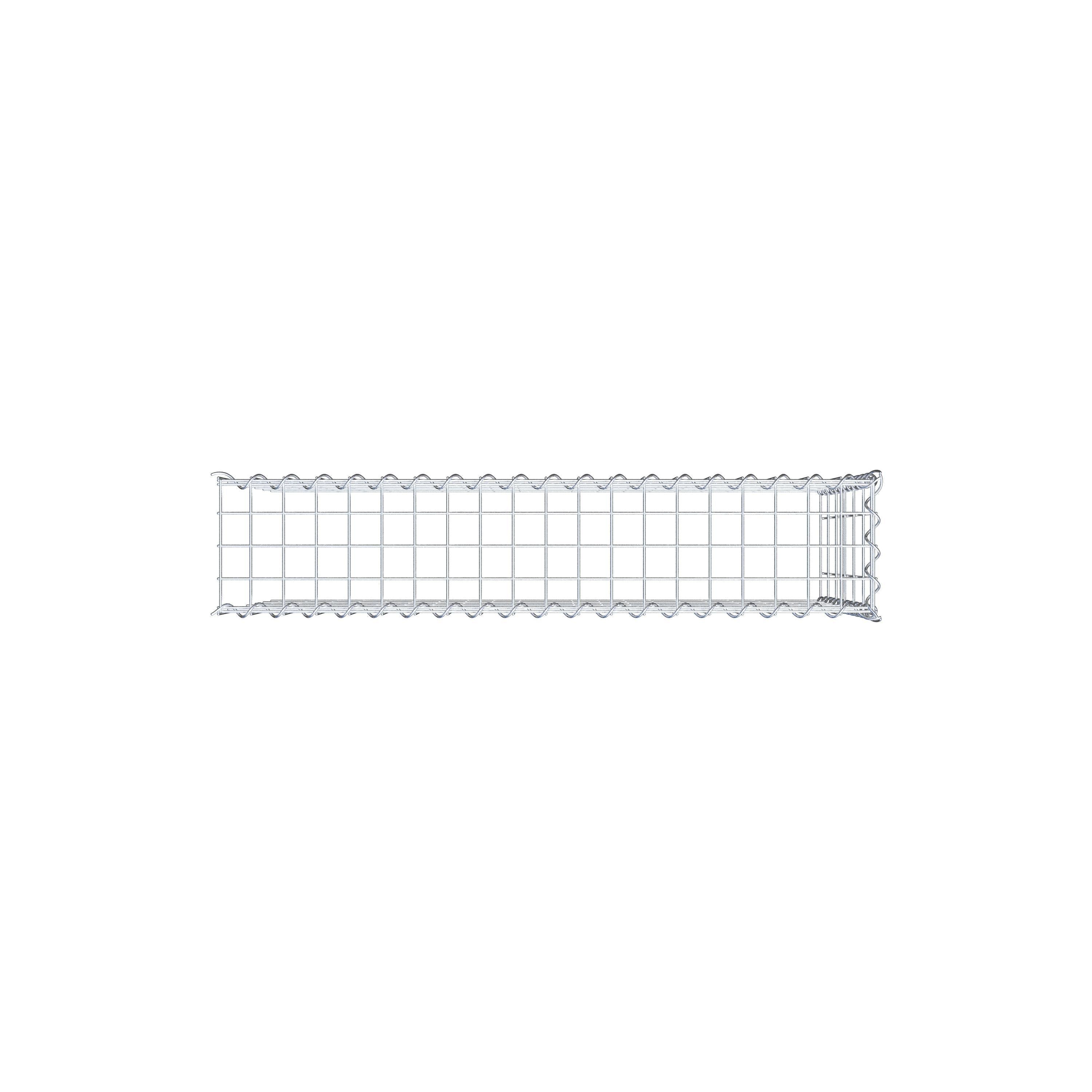 Gabião Tipo 4 100 cm x 60 cm x 20 cm (C x A x P), malhagem 5 cm x 10 cm, espiral