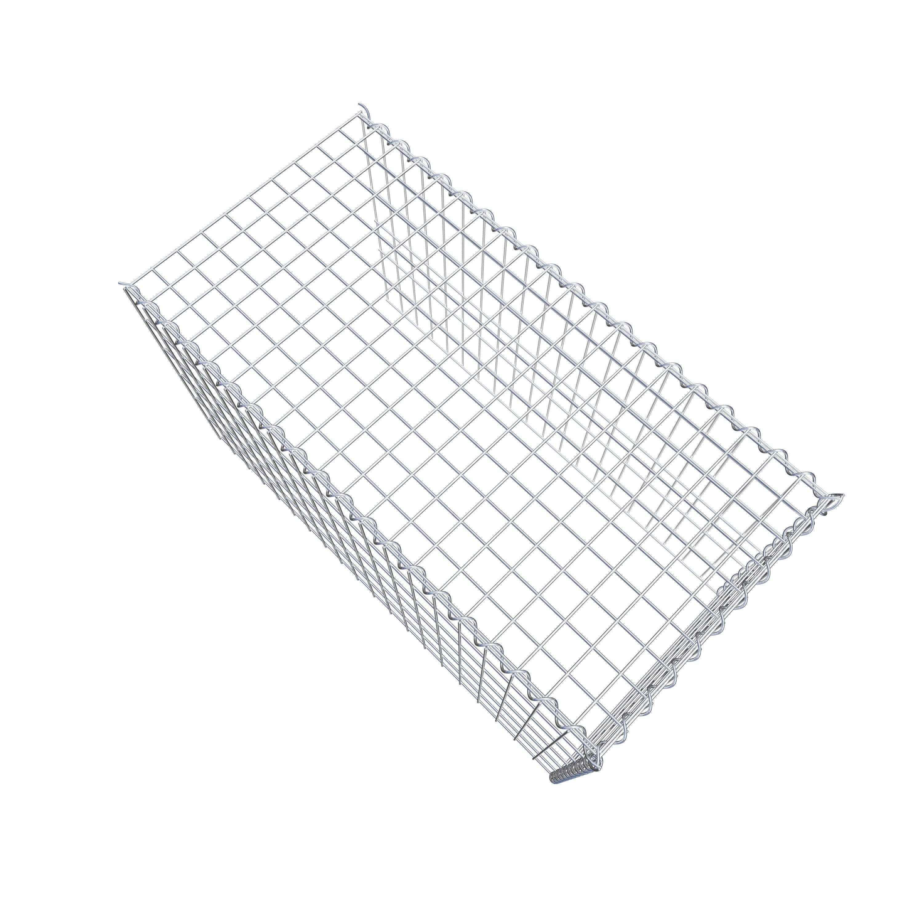 Gabion rapporté type 4 100 cm x 60 cm x 50 cm (L x H x P), mailles 5 cm x 10 cm, spirale