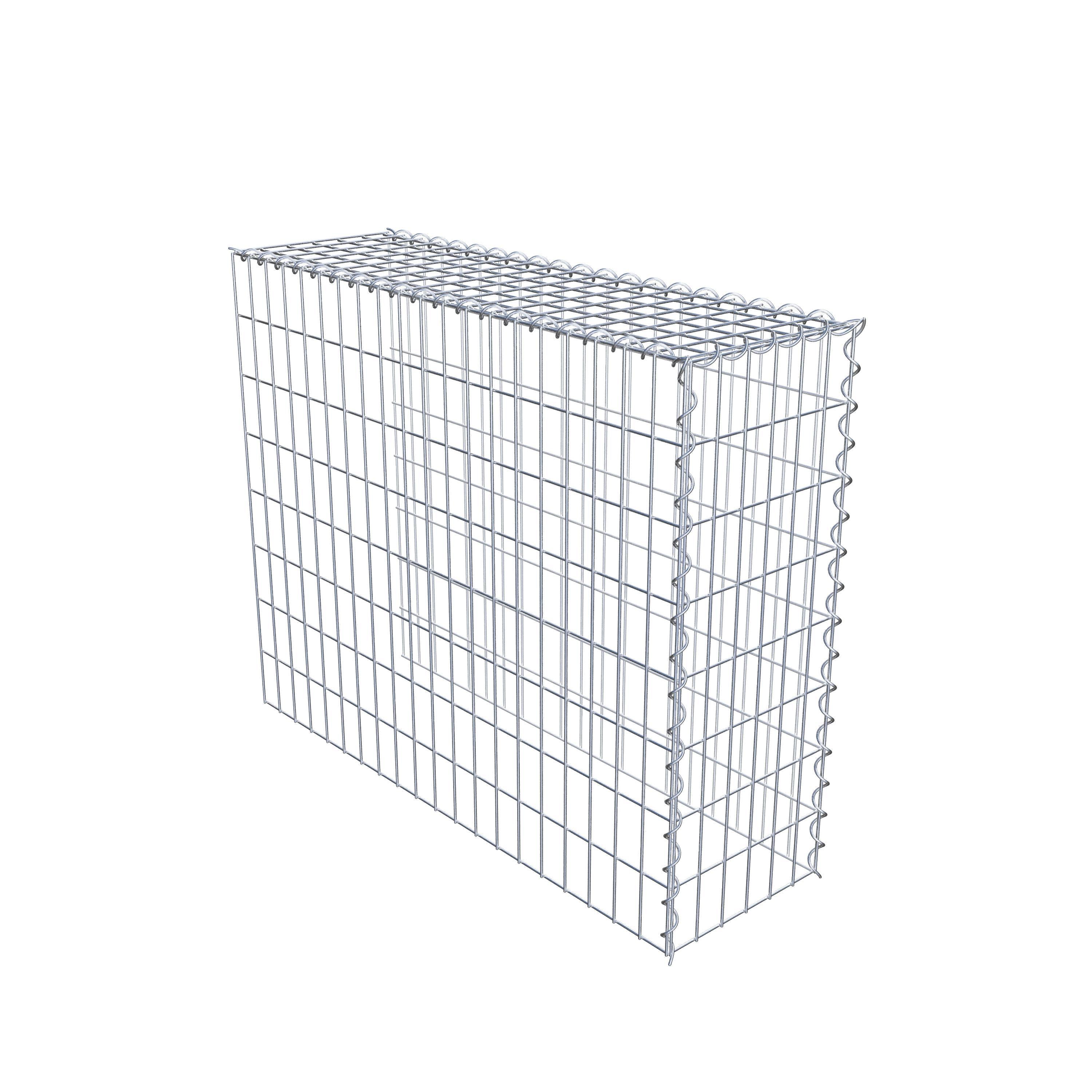Påväxt gabion typ 4 100 cm x 80 cm x 30 cm (L x H x D), maskstorlek 5 cm x 10 cm, spiral