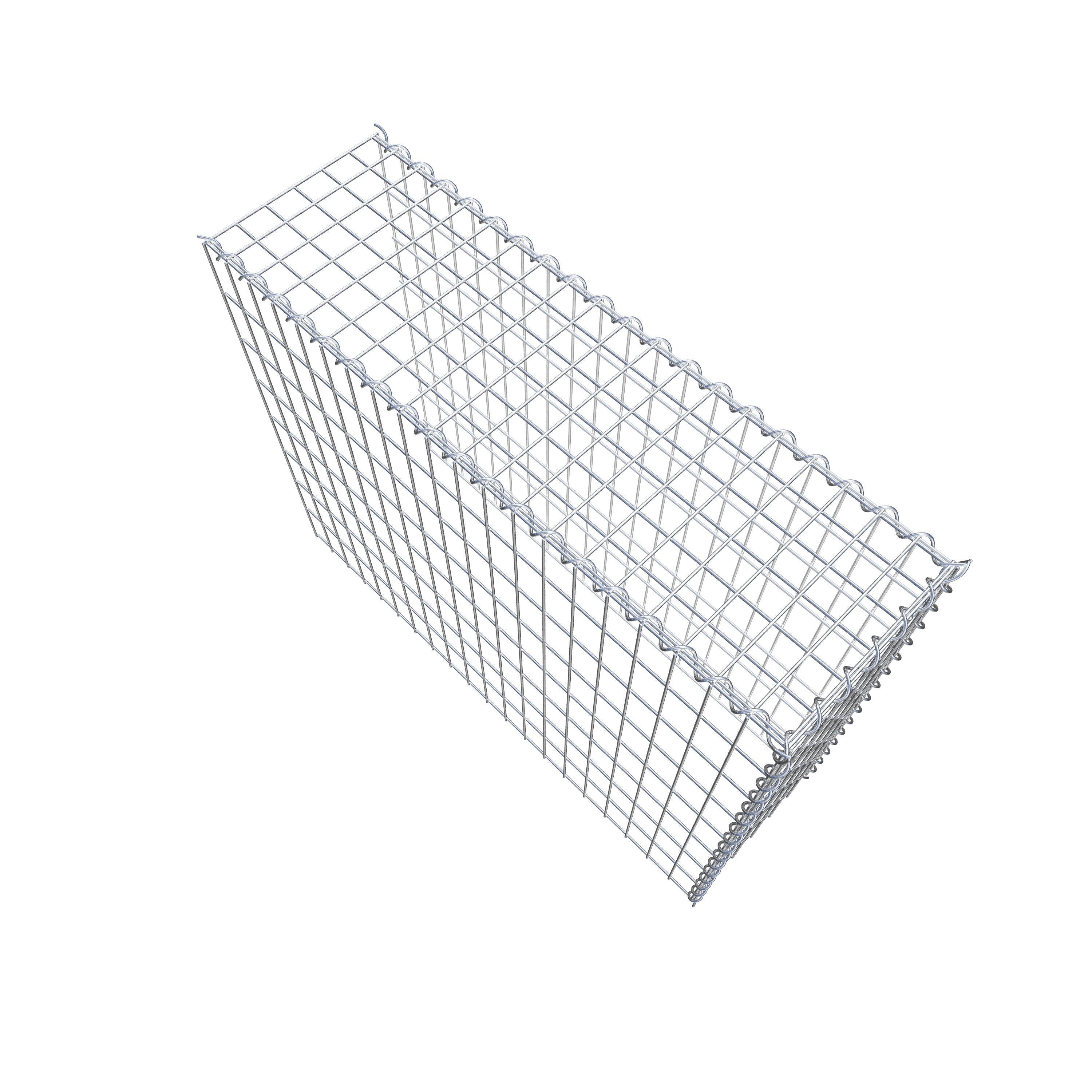 Påväxt gabion typ 4 100 cm x 80 cm x 30 cm (L x H x D), maskstorlek 5 cm x 10 cm, spiral