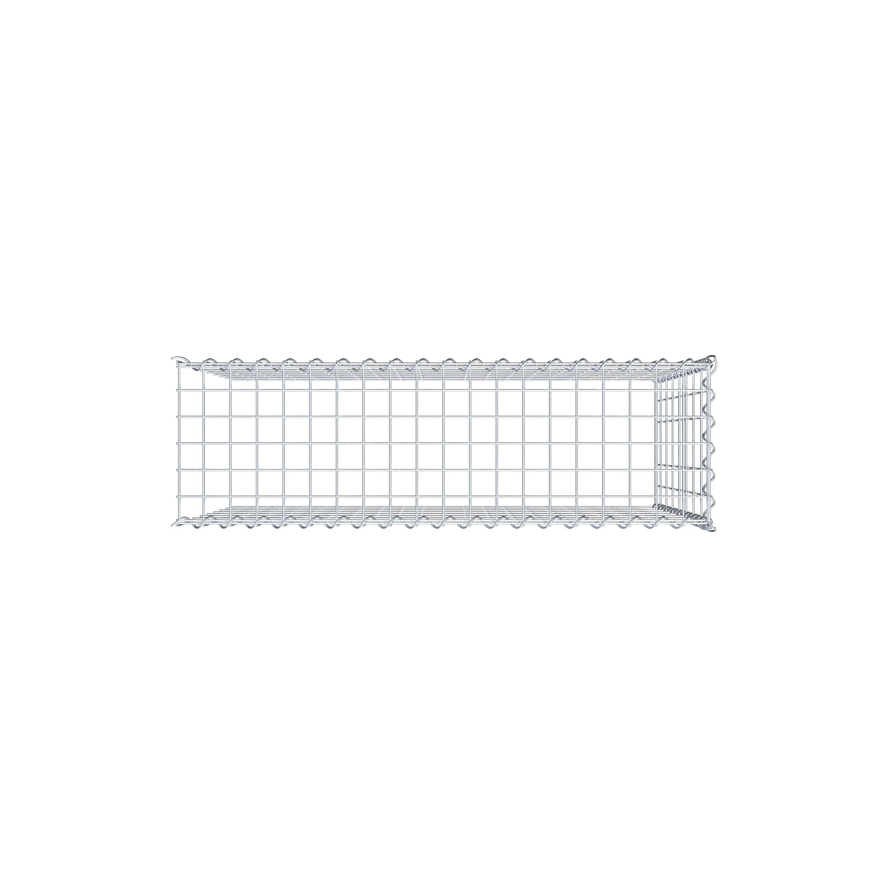 Påväxt gabion typ 4 100 cm x 80 cm x 30 cm (L x H x D), maskstorlek 5 cm x 10 cm, spiral
