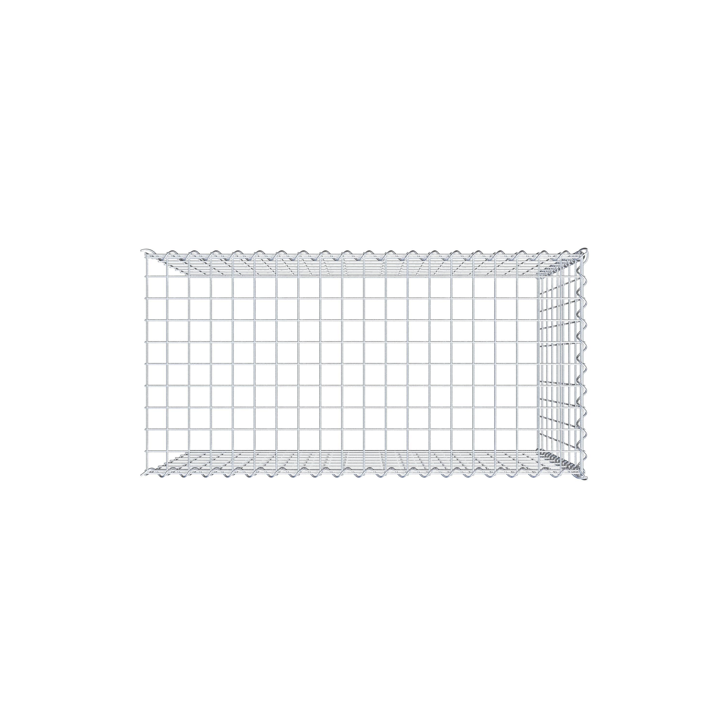Gabião tipo 4 100 cm x 80 cm x 50 cm (C x A x P), malhagem 5 cm x 10 cm, espiral