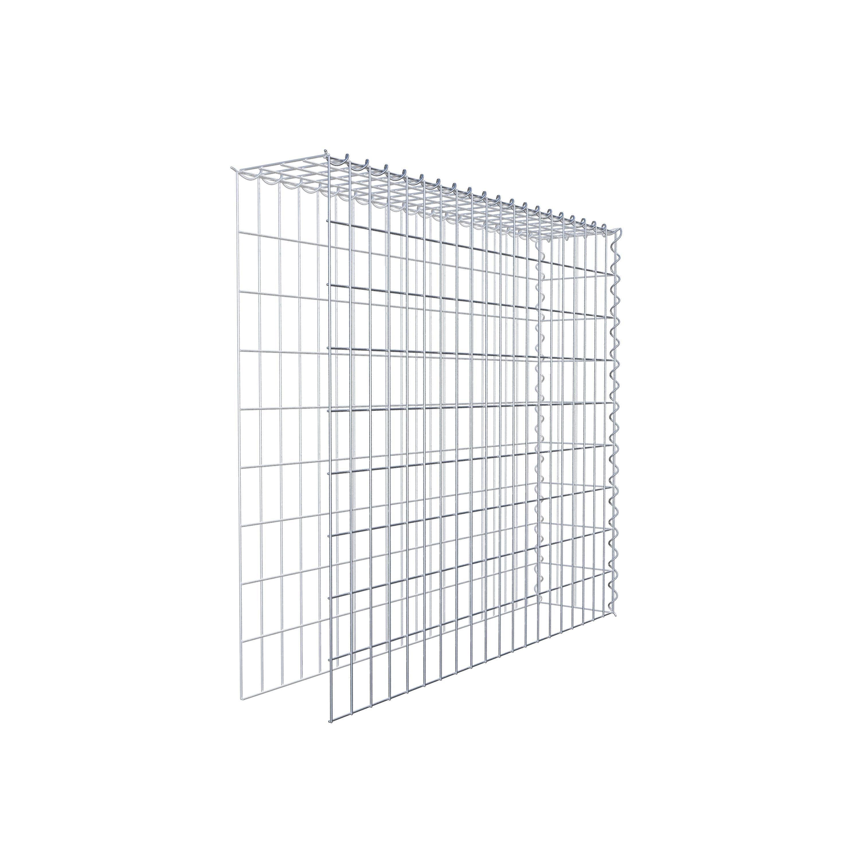 Gabion rapporté type 4 100 cm x 90 cm x 20 cm (L x H x P), mailles 5 cm x 10 cm, spirale