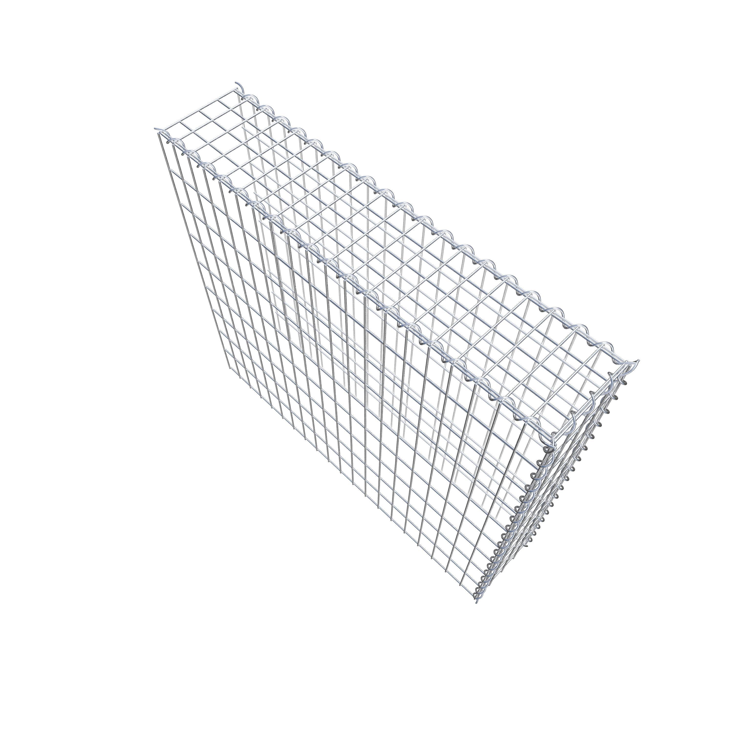 Gabion rapporté type 4 100 cm x 90 cm x 20 cm (L x H x P), mailles 5 cm x 10 cm, spirale