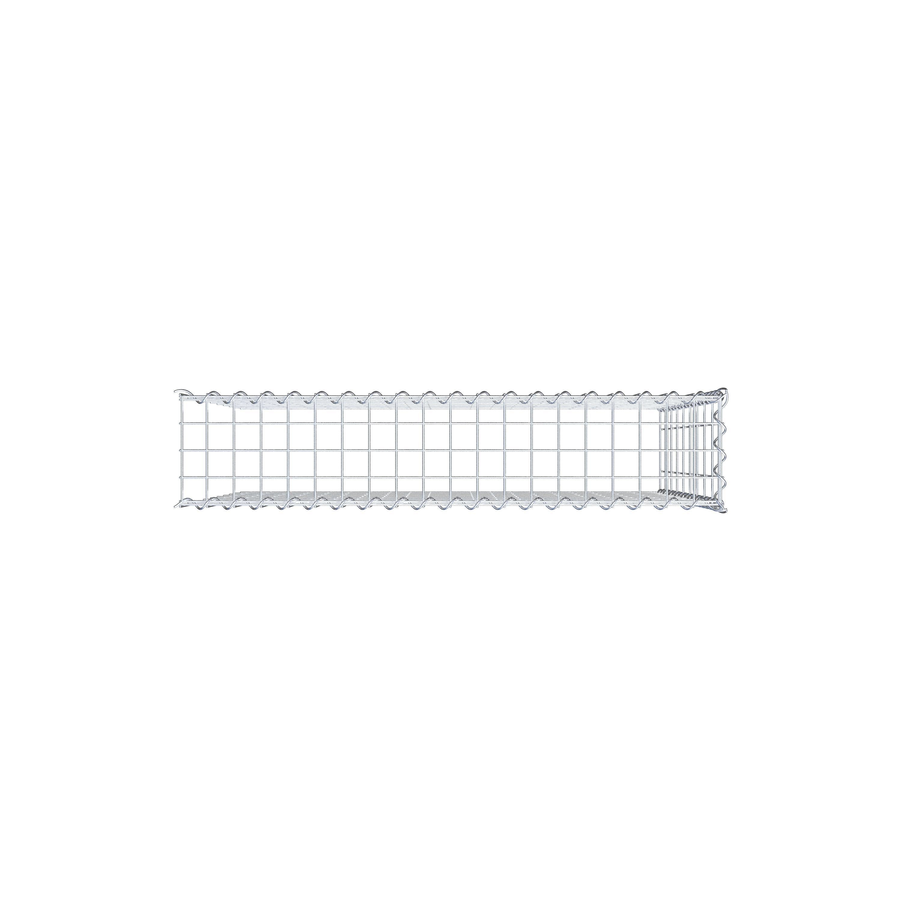Gabion rapporté type 4 100 cm x 90 cm x 20 cm (L x H x P), mailles 5 cm x 10 cm, spirale