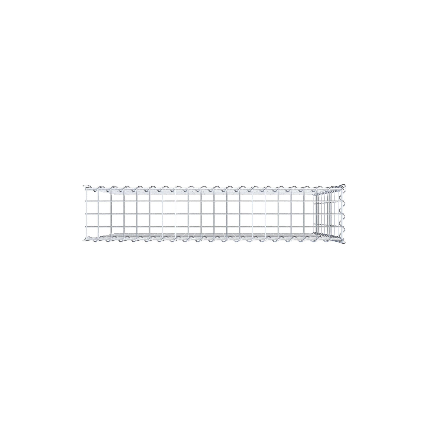 Gabion rapporté type 4 100 cm x 90 cm x 20 cm (L x H x P), mailles 5 cm x 10 cm, spirale