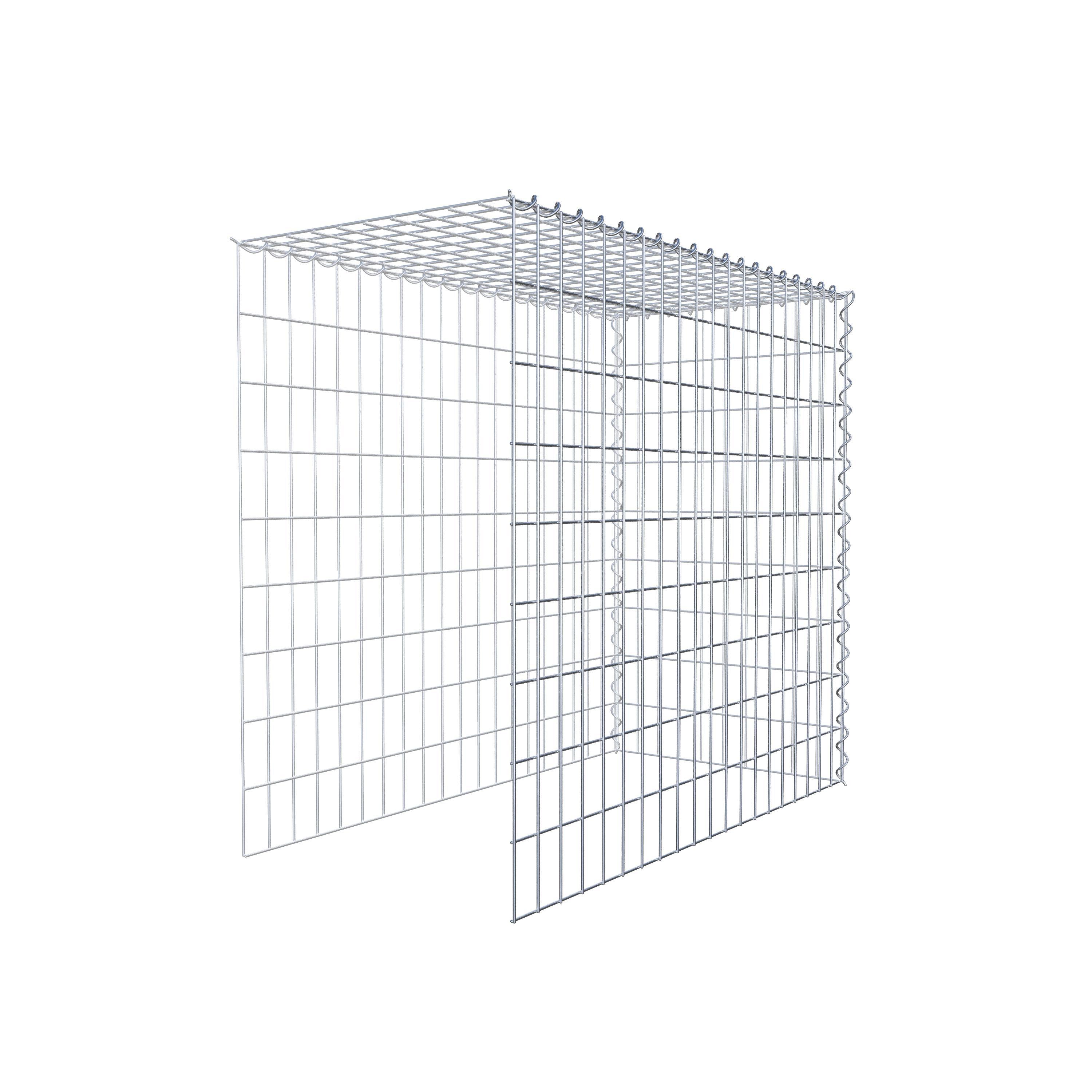 Grown-on gabion type 4 100 cm x 90 cm x 50 cm (L x H x D), mesh size 5 cm x 10 cm, spiral