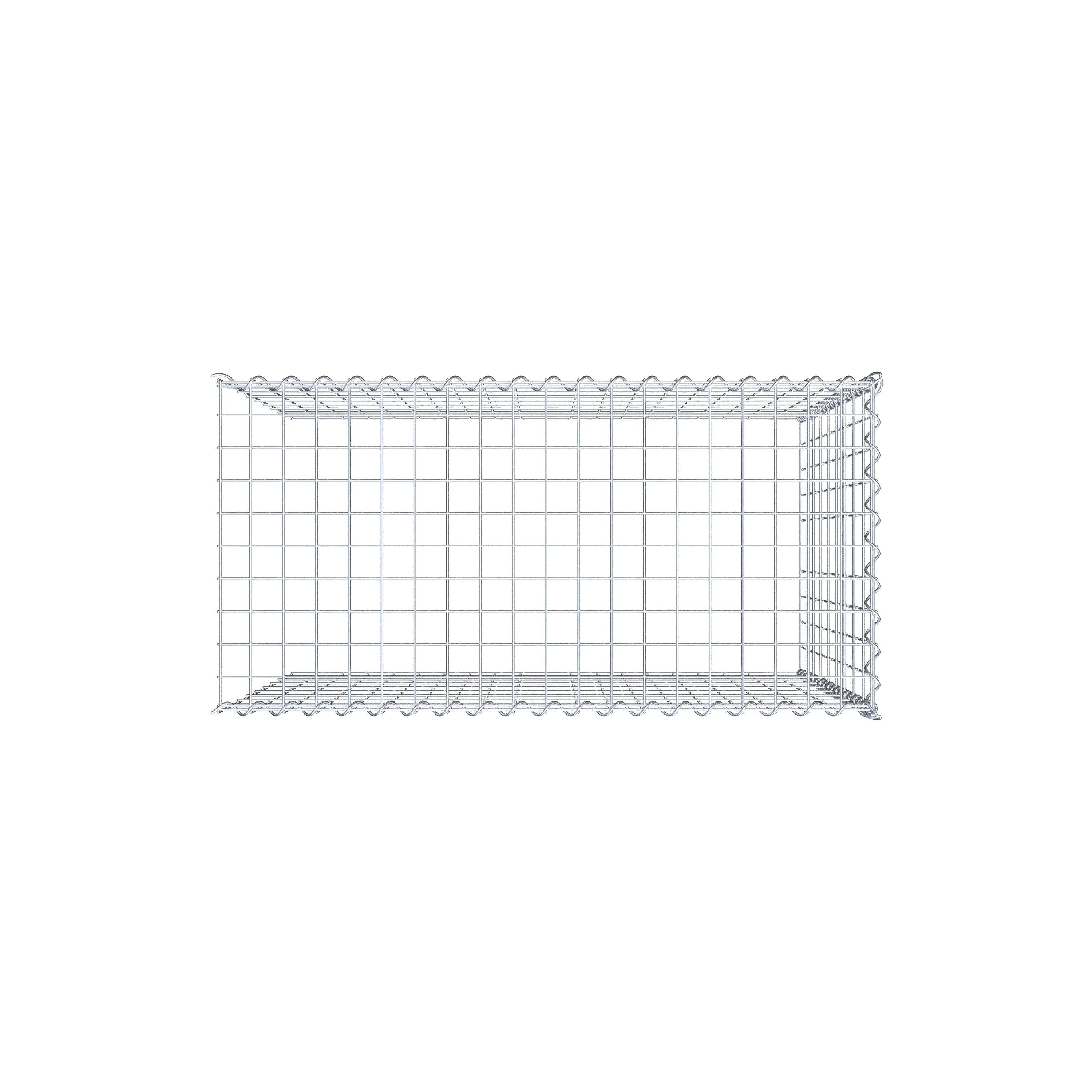 Grown-on gabion type 4 100 cm x 90 cm x 50 cm (L x H x D), mesh size 5 cm x 10 cm, spiral