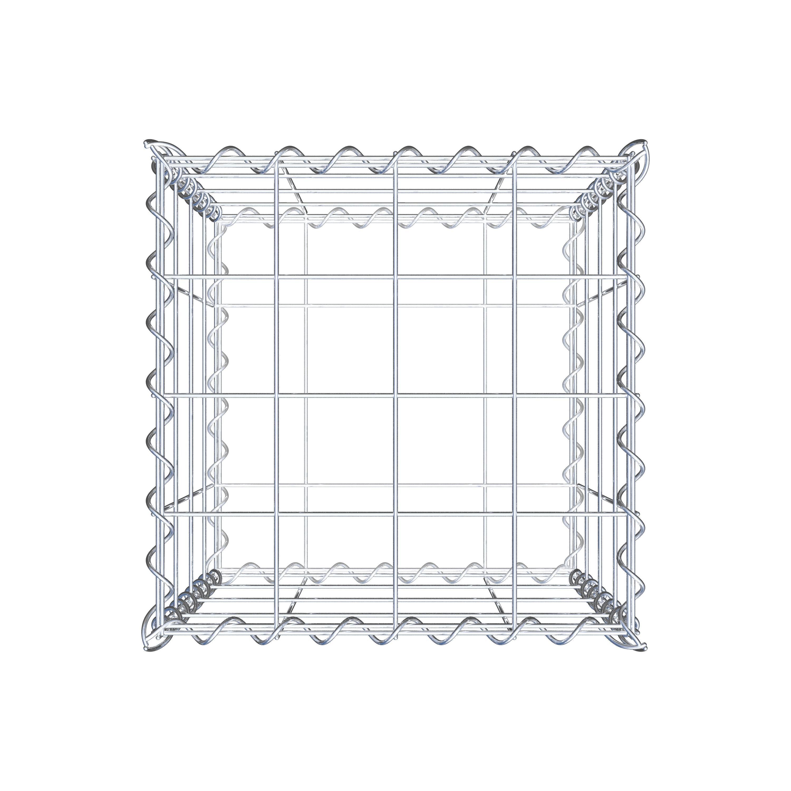 Gabbione 40 cm x 40 cm x 40 cm (L x H x P), maglia 10 cm x 10 cm, spirale