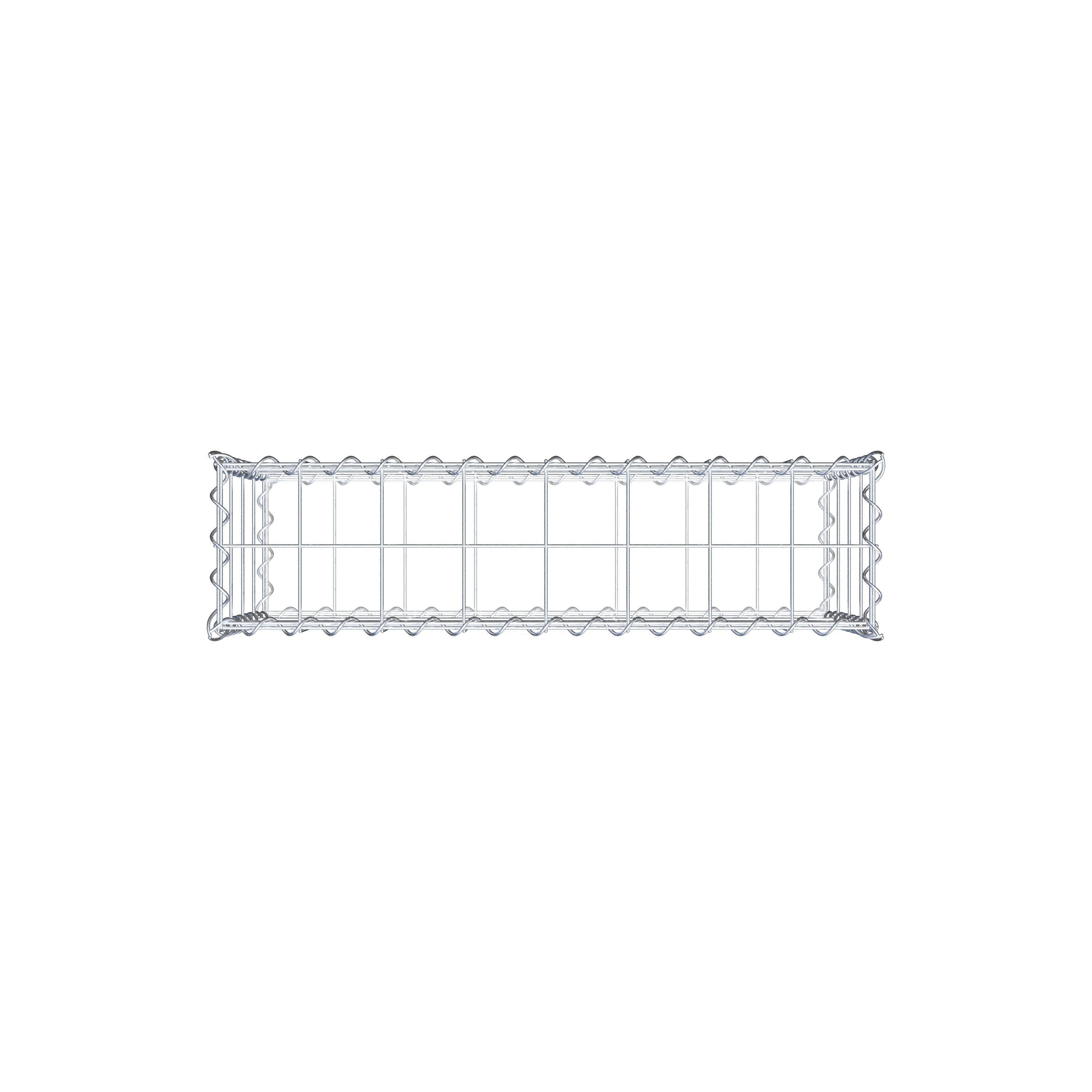 Gabion 80 cm x 40 cm x 20 cm (L x H x D), maskstorlek 10 cm x 10 cm, spiral