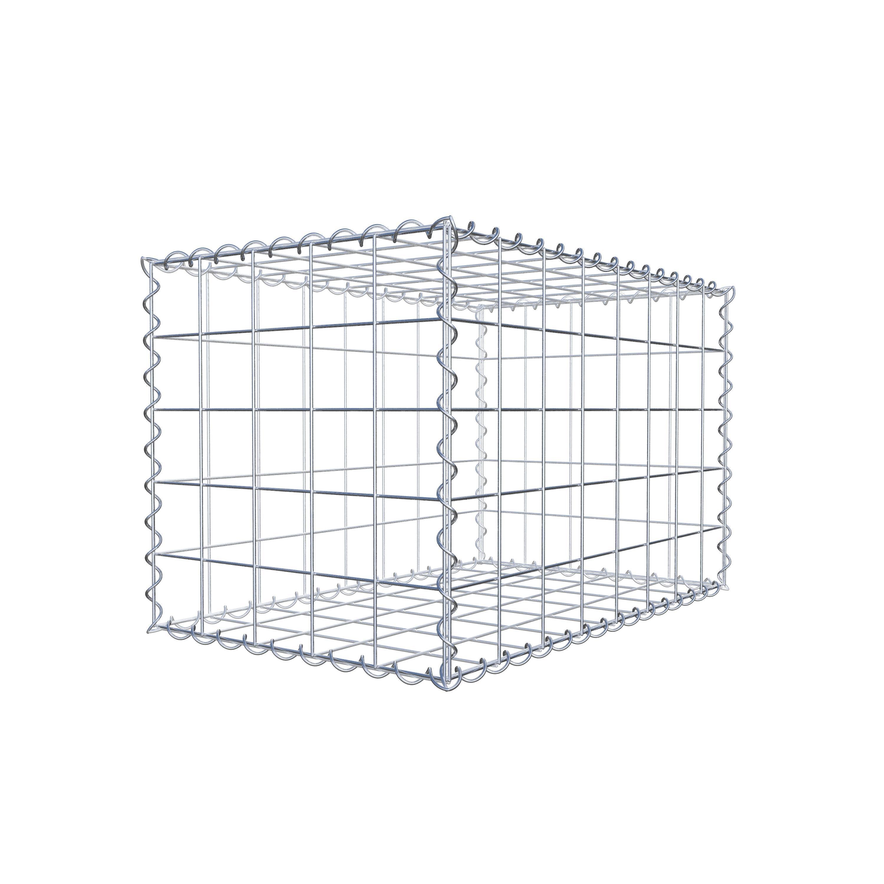 Gabbione 80 cm x 50 cm x 50 cm (L x H x P), maglia 10 cm x 10 cm, spirale