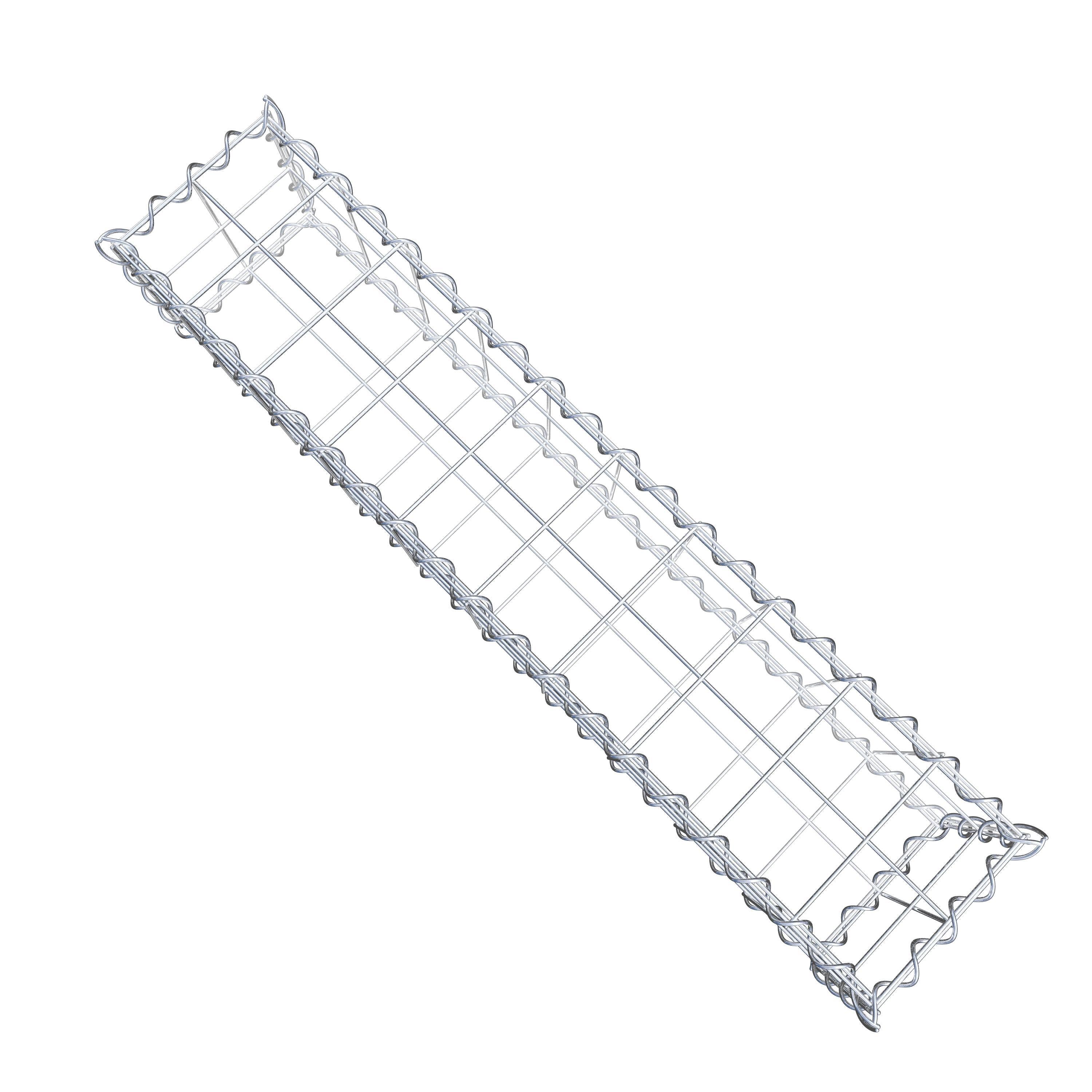Gabion 100 cm x 20 cm x 20 cm (L x H x D), maskstorlek 10 cm x 10 cm, spiral