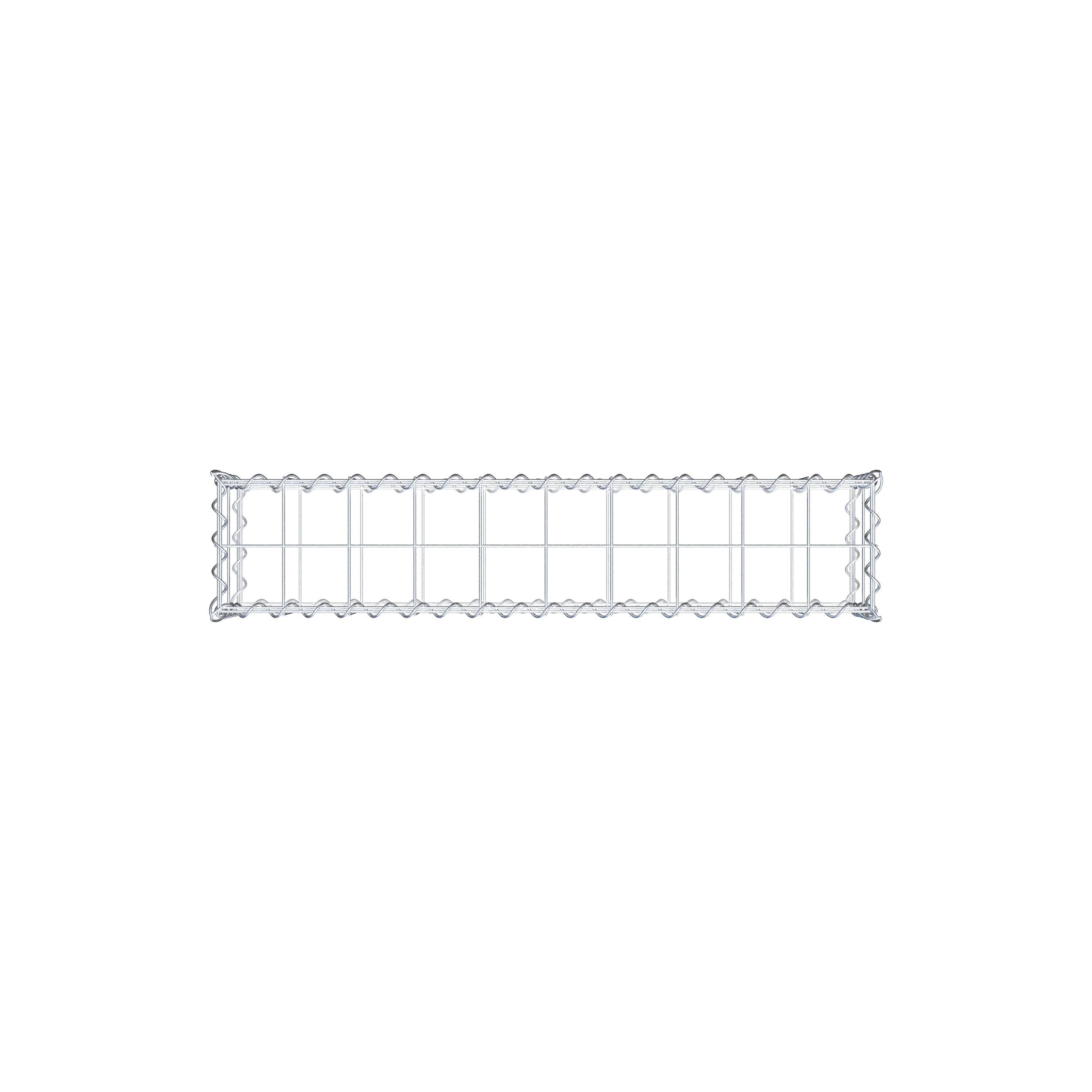 Gabion 100 cm x 20 cm x 20 cm (L x H x D), maskstorlek 10 cm x 10 cm, spiral