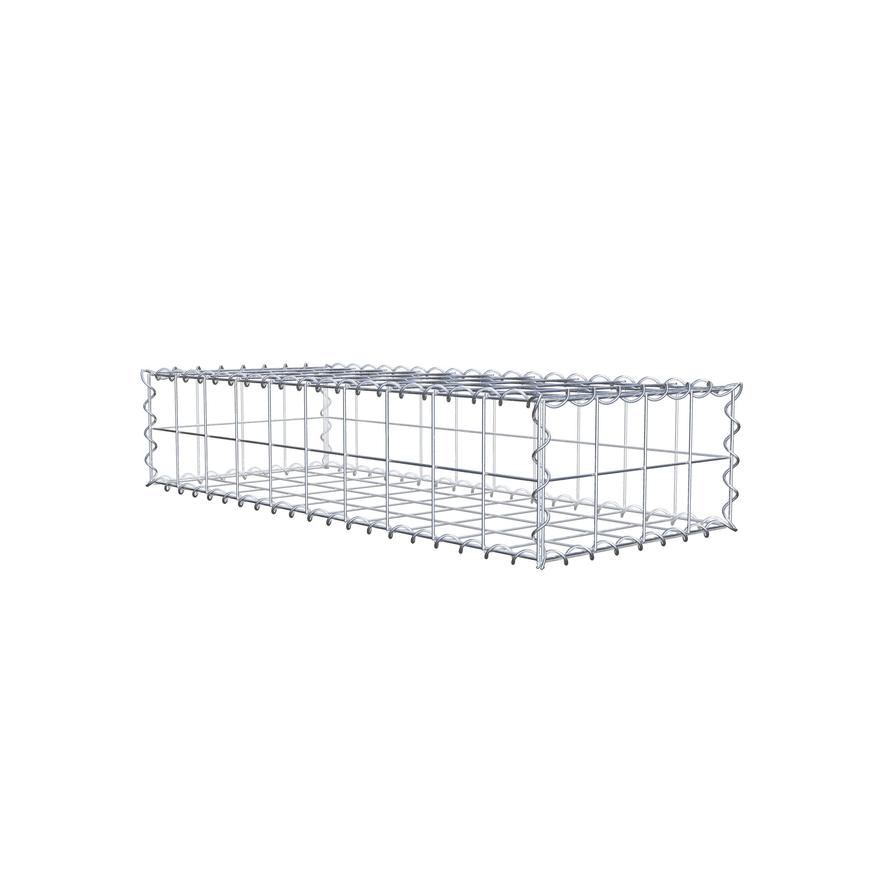 Gabion 100 cm x 20 cm x 40 cm (L x H x P), mailles 10 cm x 10 cm, spirale