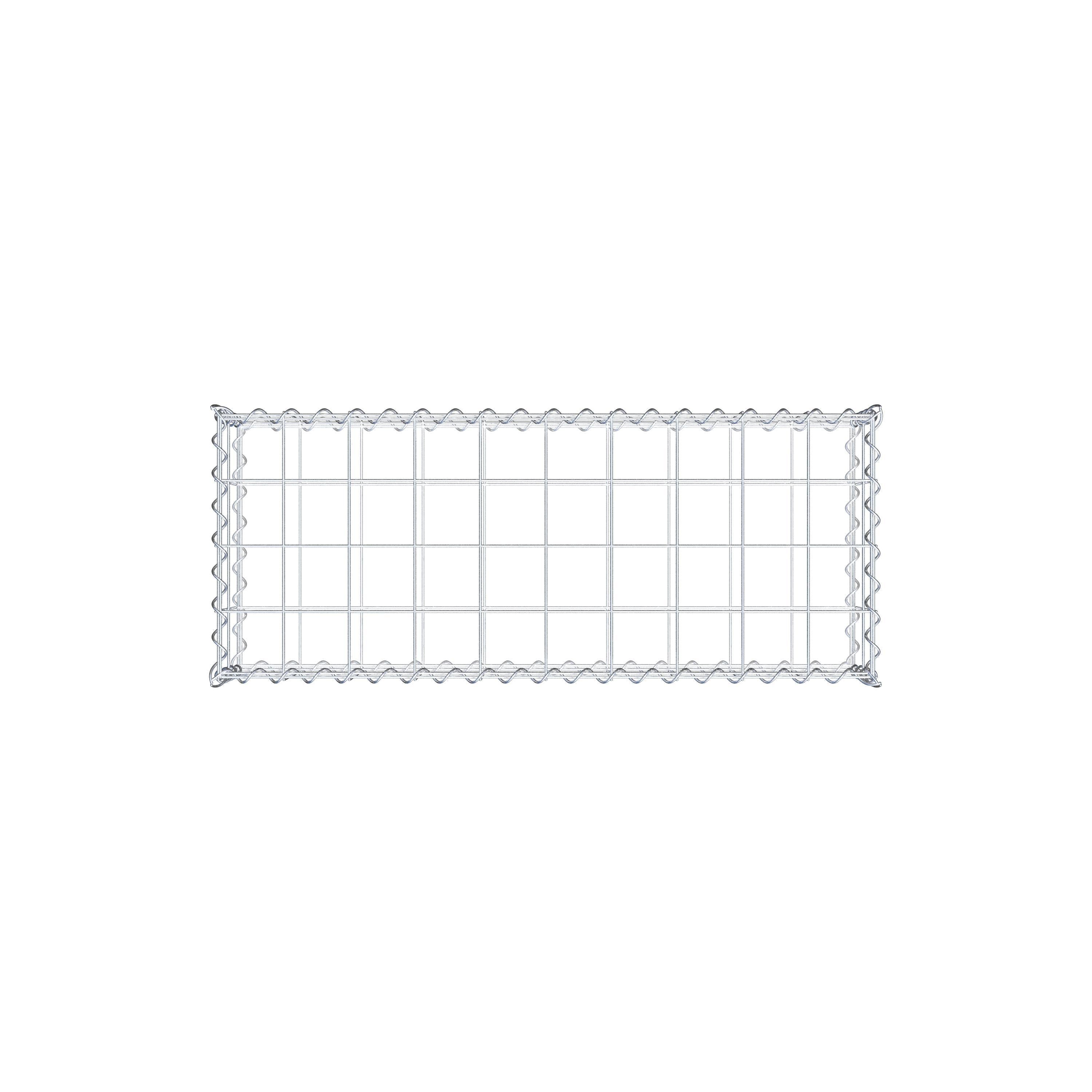 Gabion 100 cm x 20 cm x 40 cm (L x H x P), mailles 10 cm x 10 cm, spirale